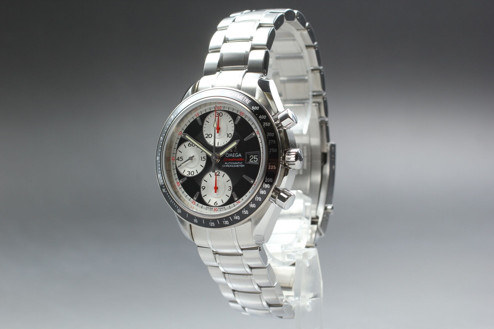 [N MINT w/ Box] OMEGA Speedmaster 3210.51 Chronograph Black AT Men's Watch JAPAN