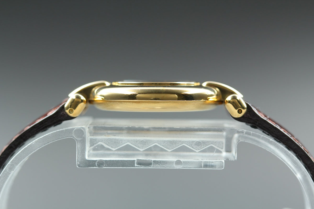 Cartier Must Colisee Vermeil 590002 Brown Gold Women's Quartz Watch Vintage