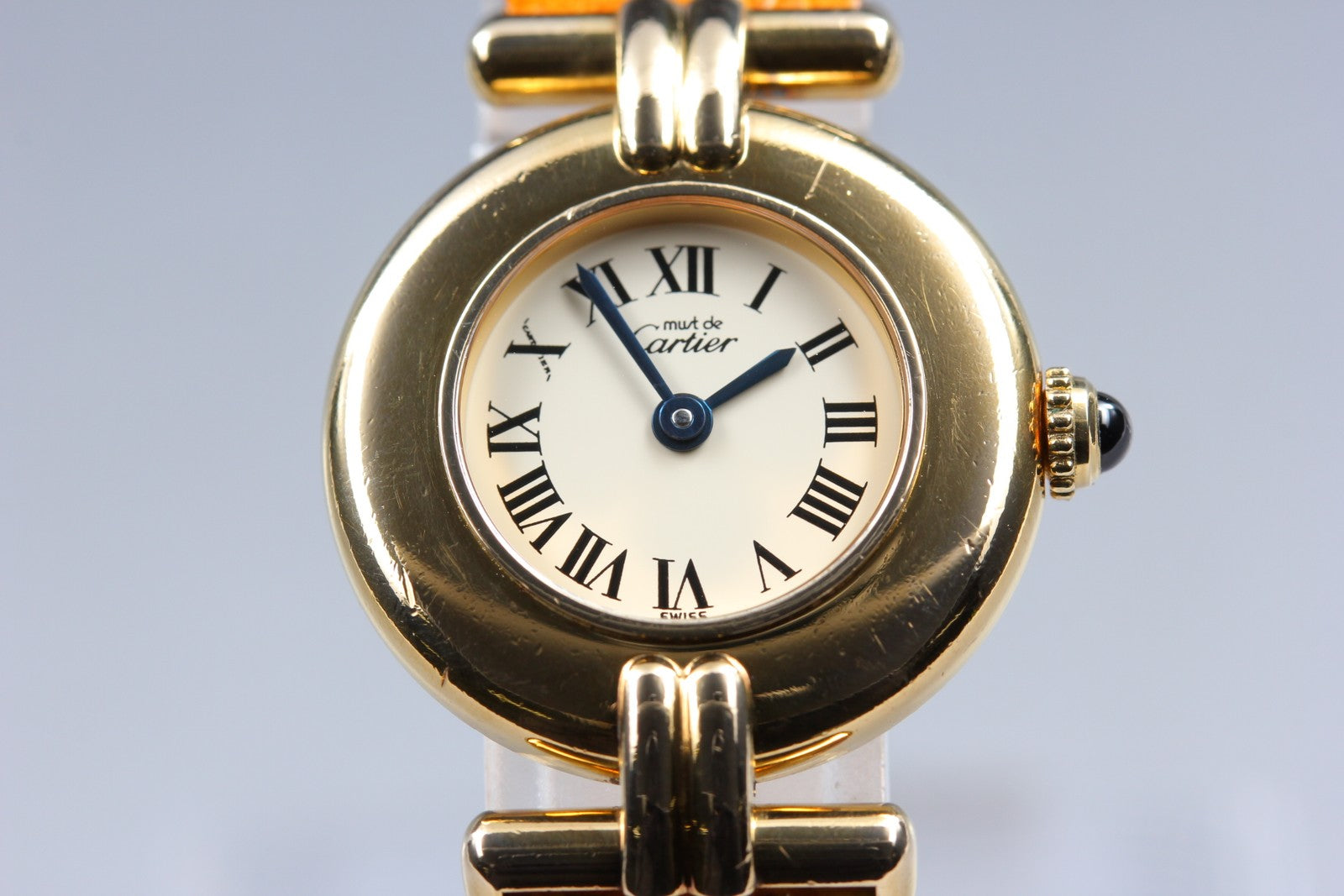 Vintage [Exc+5] Cartier Must Colisee Vermeil 590002 Gold Women's Quartz Watch
