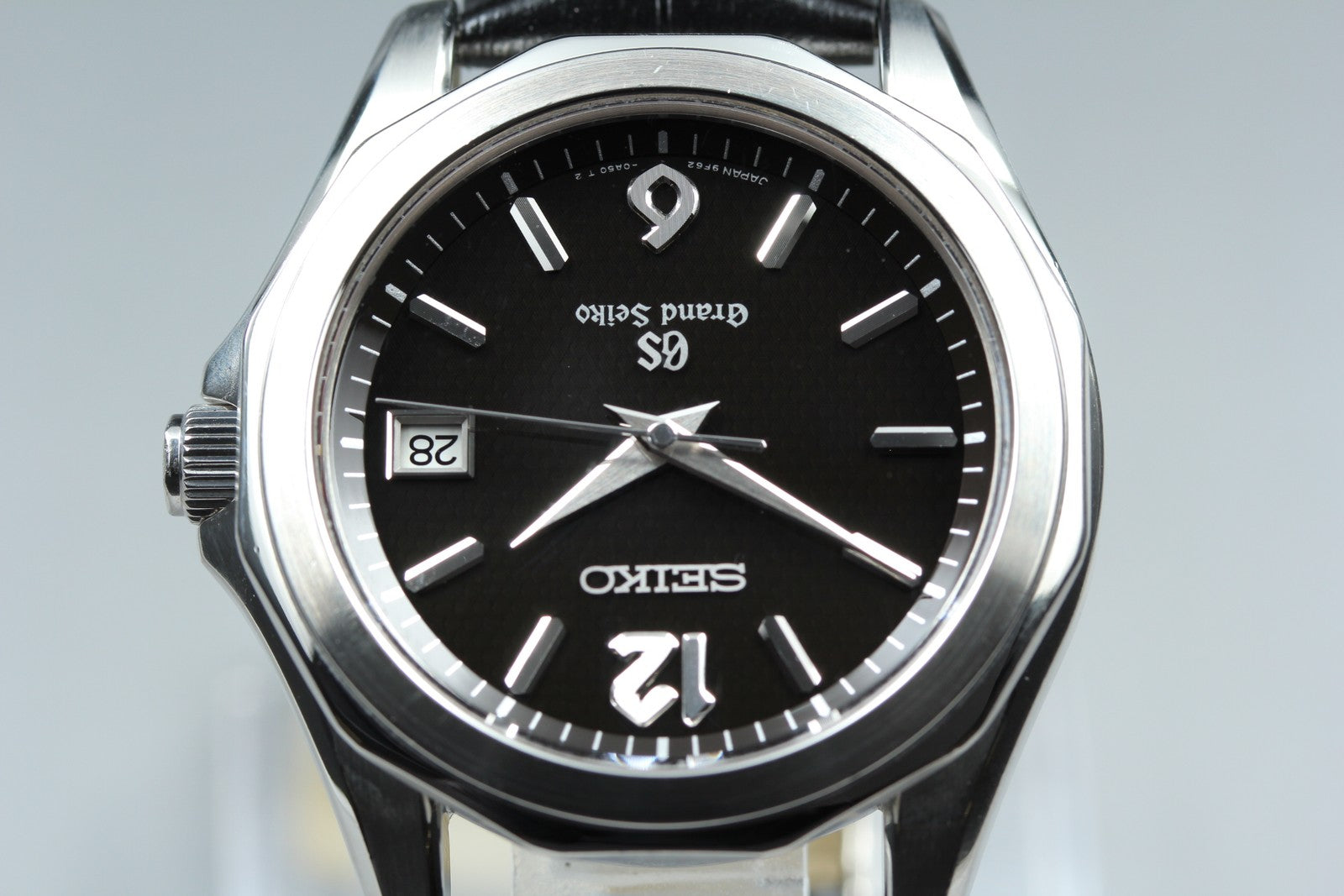 Vintage SEIKO Grand Seiko 9F62-0A60 SBGX035 Quartz Black Men's Watch 38mm JAPAN