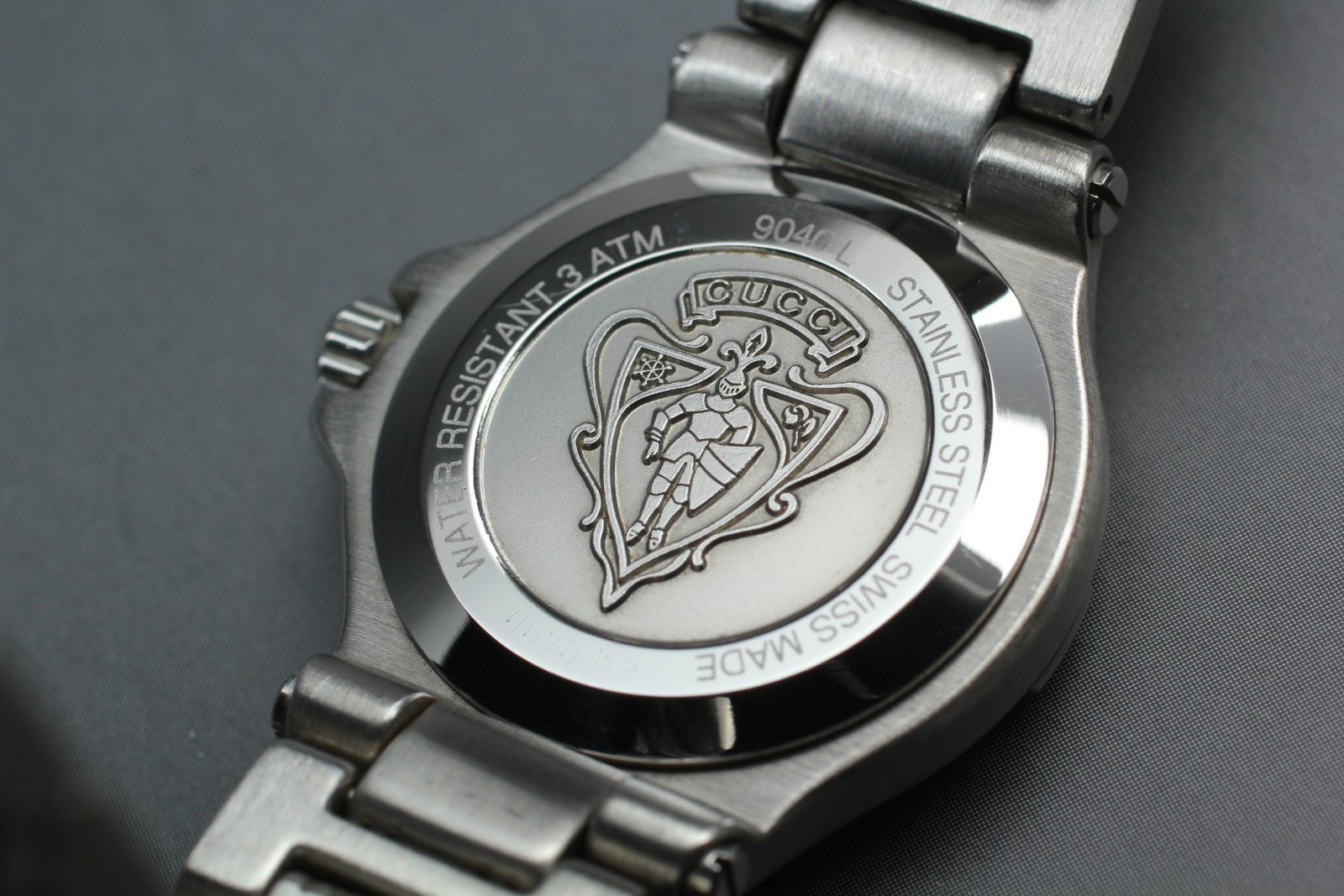 Vintage [Near MINT-Box] Gucci 9040L Silver Date 26mm Women’s Quartz Watch JAPAN
