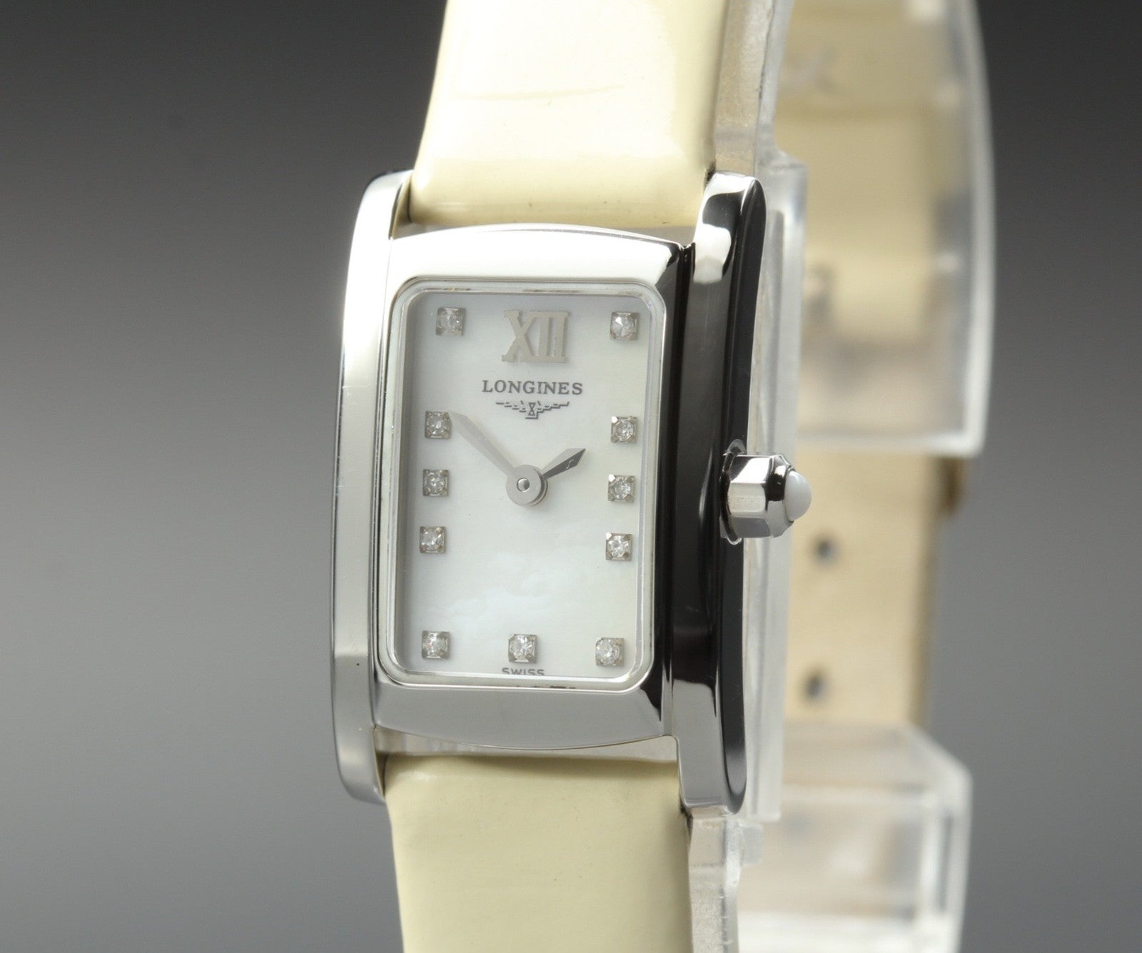 [Exc+5]  Longines L5.158.4 Dolce Vita White Silver Women's Quartz Watch JAPAN