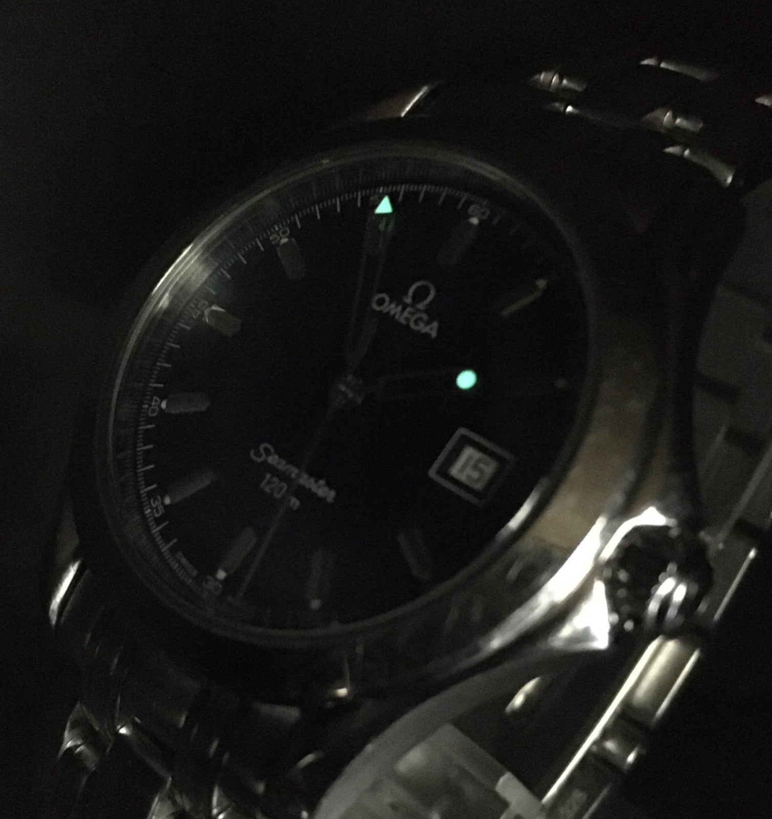 Overhauled[Exc+5] OMEGA Seamaster 120m 2511.81 Cal.1538 36mm Blue Qz Men's Watch