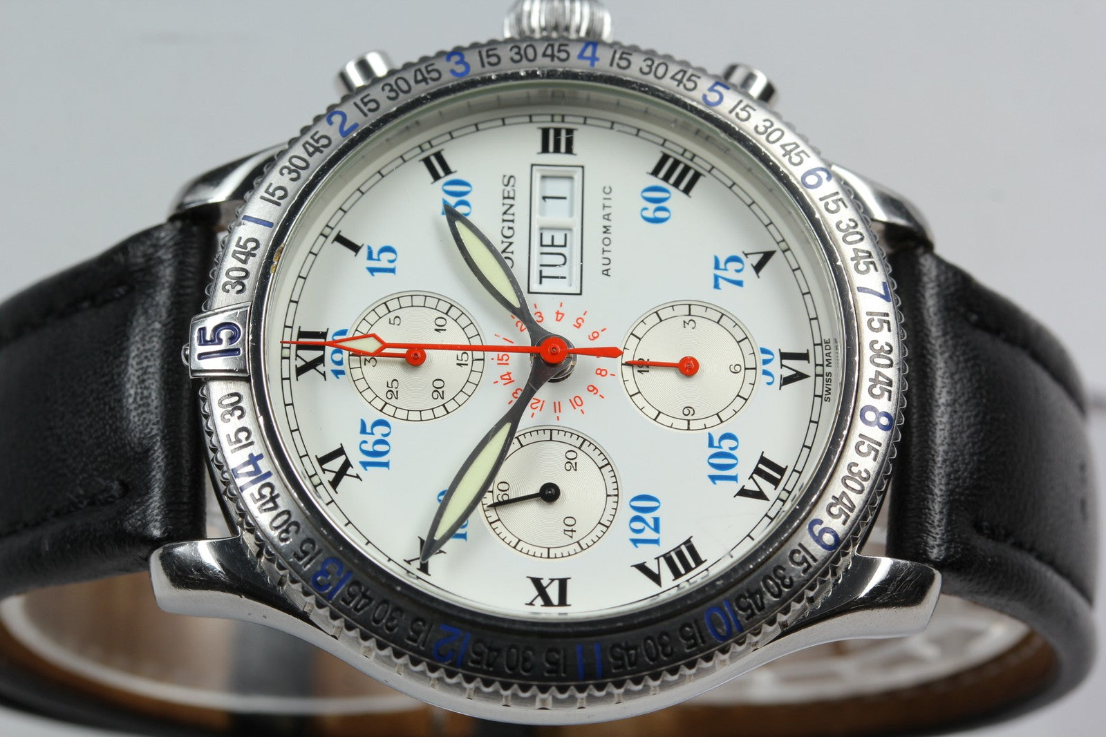 [Exc+5 Box] Longines Lindbergh Hour Angle Chronograph L2.618.4 AT Men's Watch