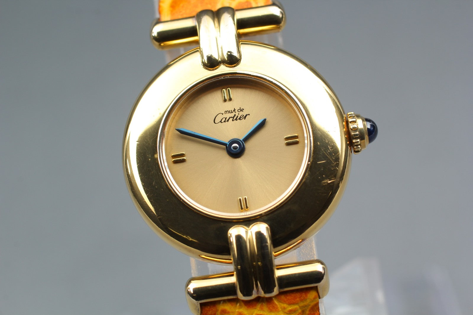 Vintage [Exc+5] Cartier Must Colisee Vermeil 590002 Gold Women's Quartz Watch