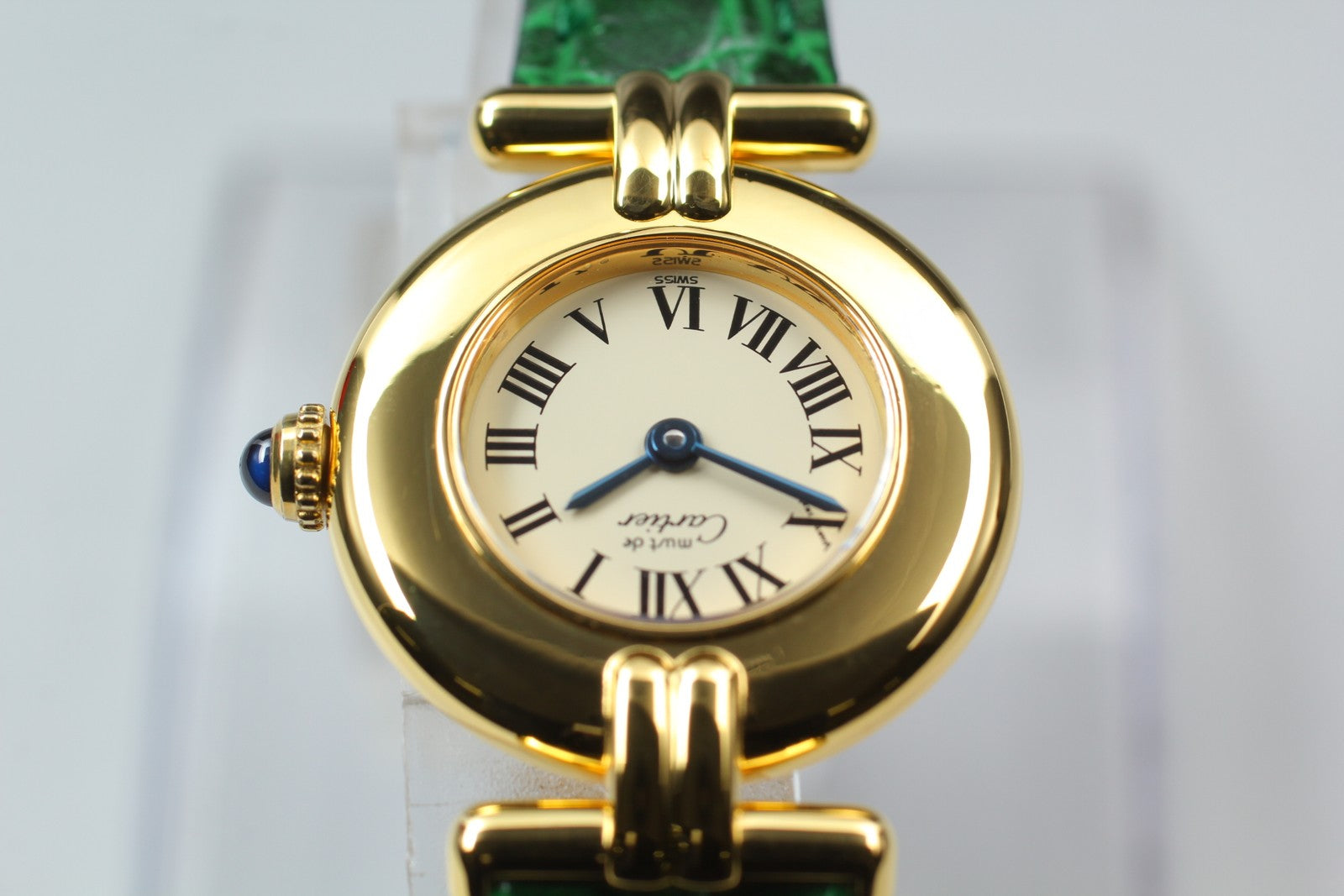 Vintage [Near MINT- Pouch] Cartier Must Colisee Vermeil 1902 Women's Qz Watch