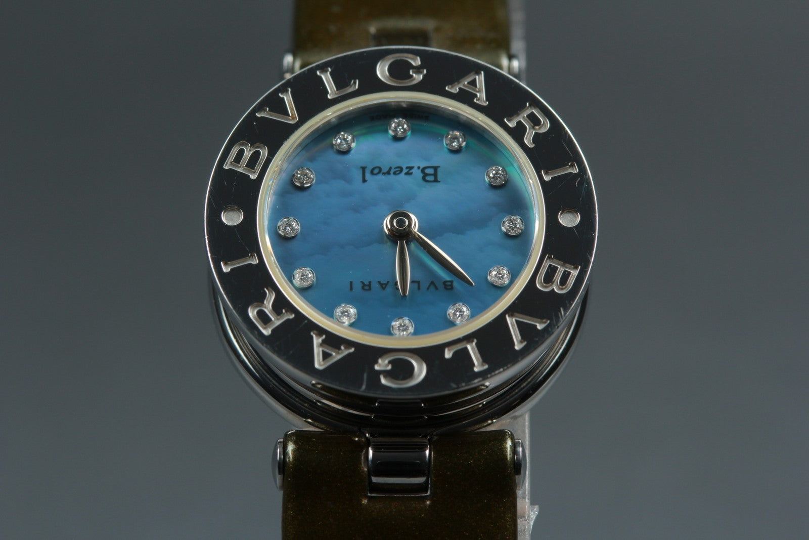 [Exc+5 Box] BVLGARI B.zero1 BZ22S 12P Diamond Blue 22mm Quartz Watch JAPAN