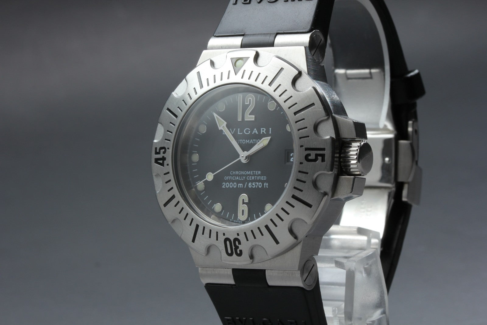 BVLGARI Diagono Professional Scuba SD42S Automatic Date Men's Watch From JAPAN