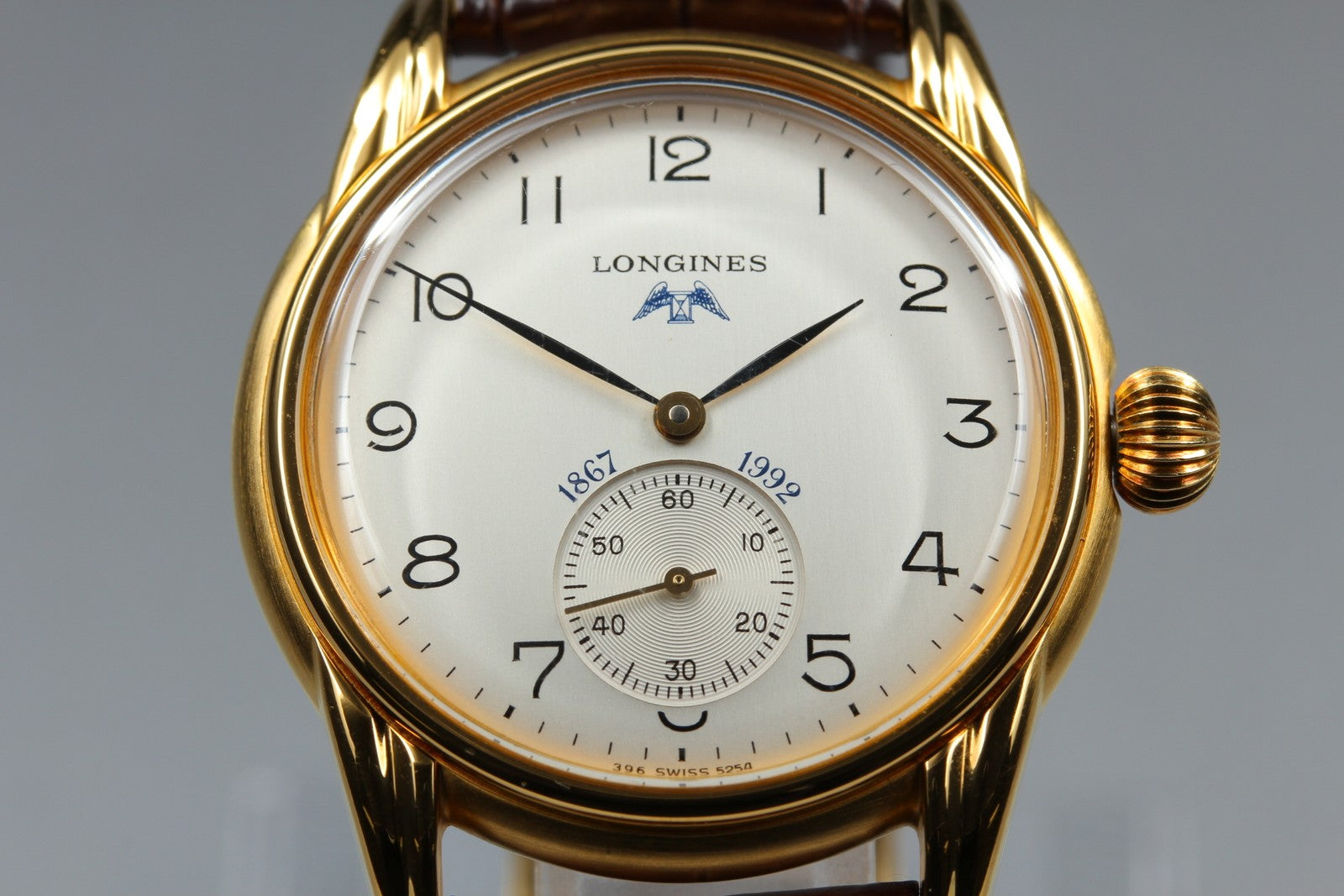 Vintage LONGINES 125th Anniversary 5254 Manual Men's Watch 33mm JAPAN
