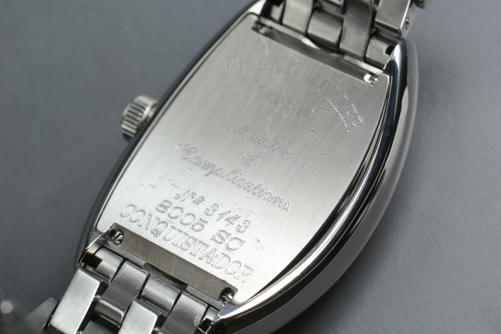 Franck Muller Conquistador 8005SC Automatic Silver Black 34mm Men's Watch [Box]