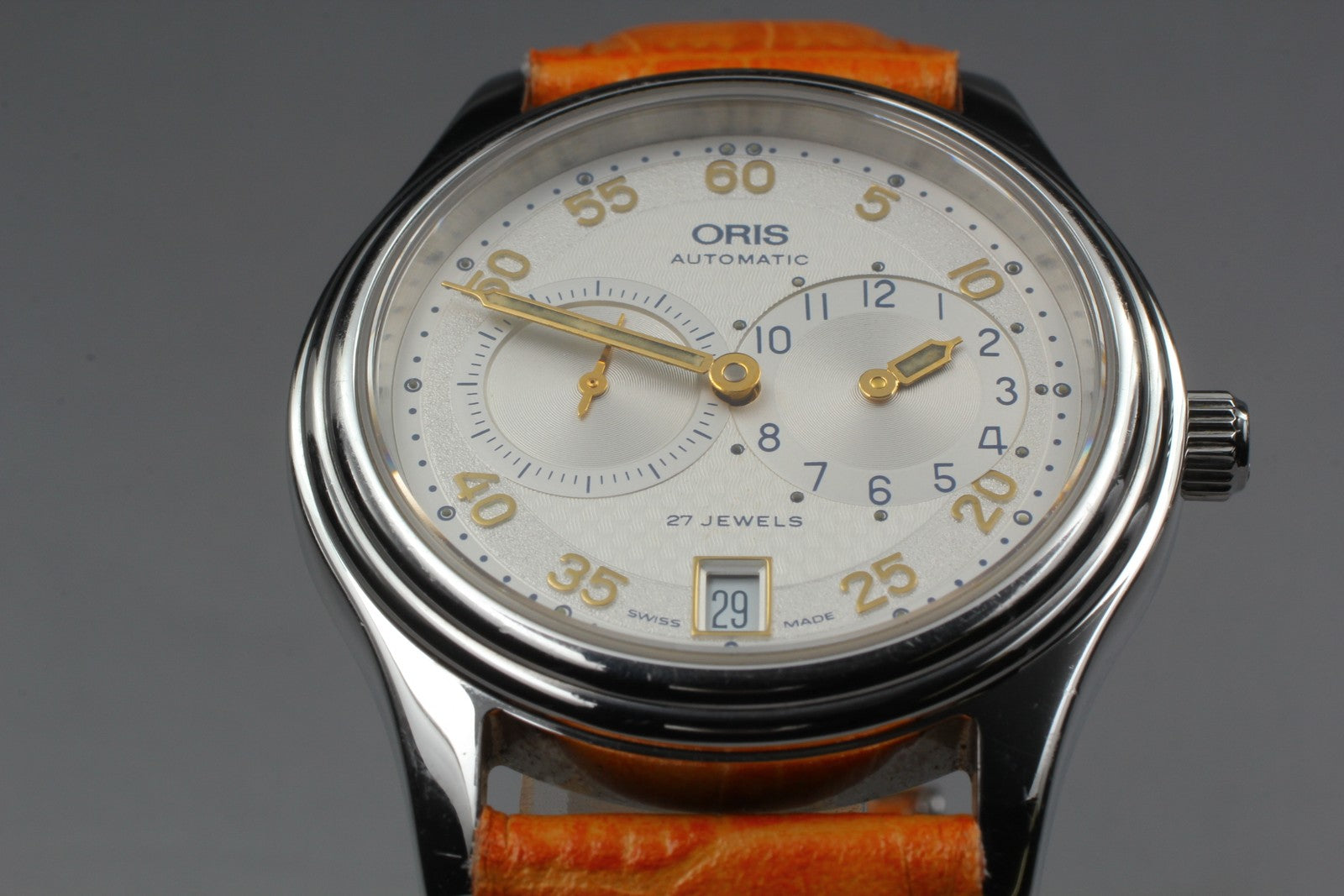 Vintage Oris Pointer 7403 Silver Dial Men's Automatic Watch 35mm JAPAN