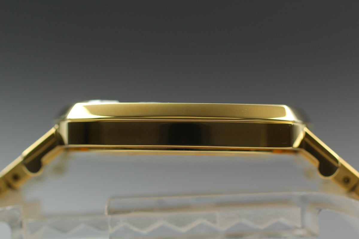 [MINT Box] GUCCI Grip 157.4 Gold 35mm GG Man's Quartz Watch From JAPAN