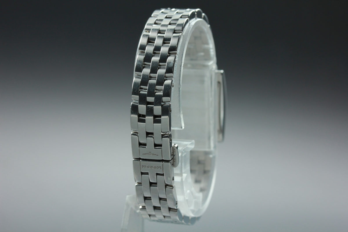 LONGINES Dolce Vita L5.161.0 Quartz Diamond Bezel White Women's Watch 16mm JAPAN