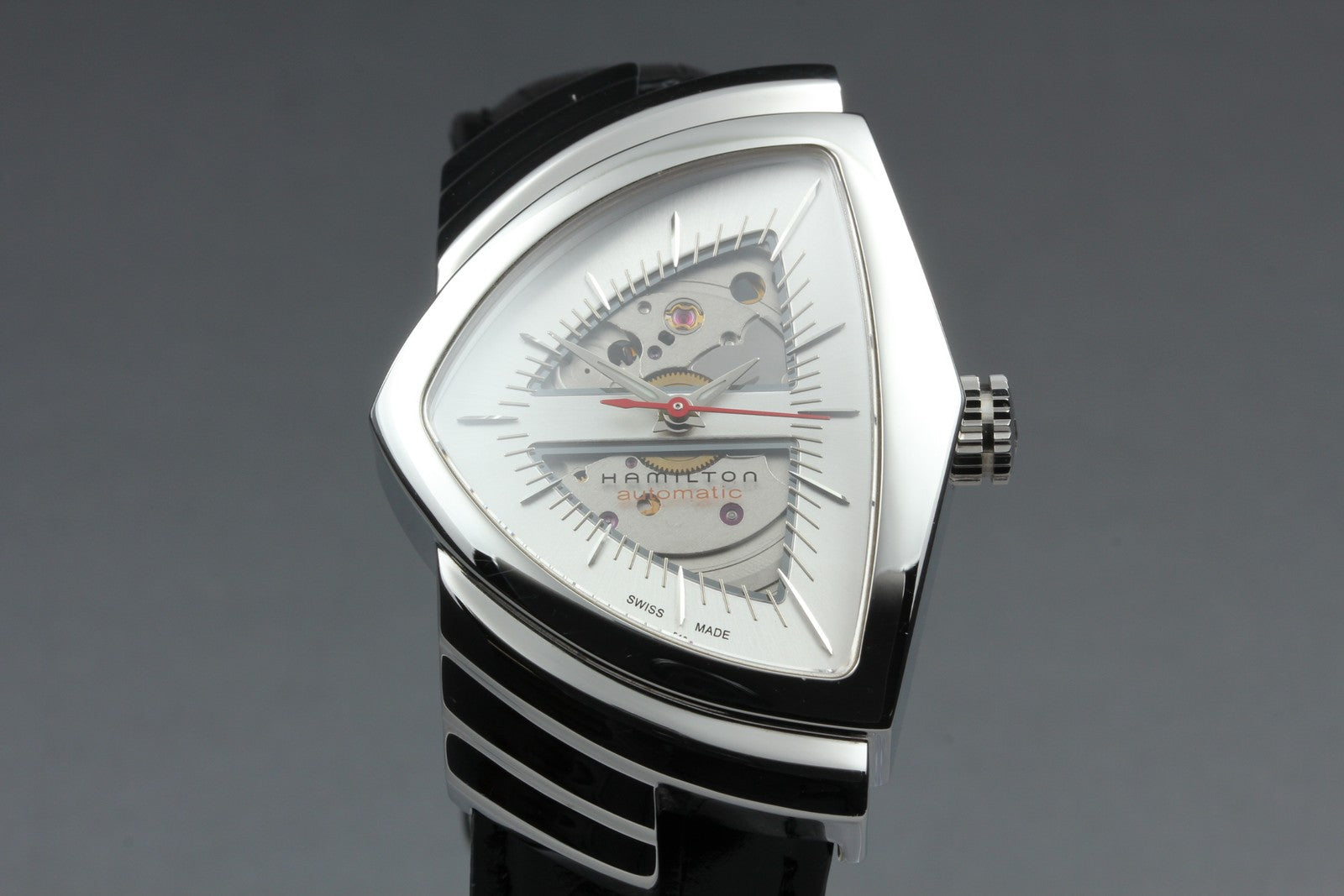 [Near MINT] Hamilton Ventura H245150 Automatic Silver Men's Watch 35mm JAPAN Box