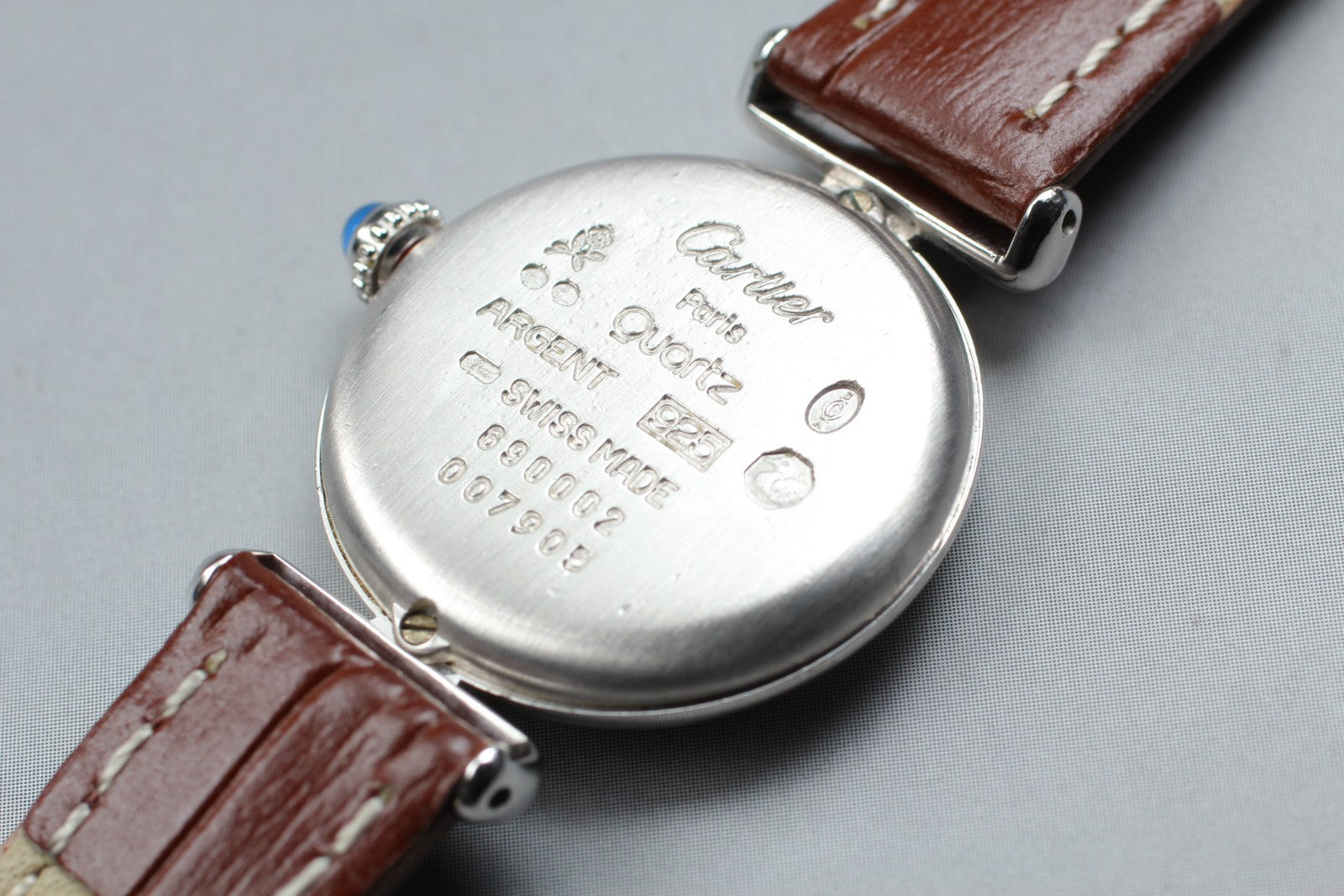 Vintage [Exc+4] Cartier Must Colisee Vermeil 690002 Silver Women's Quartz Watch