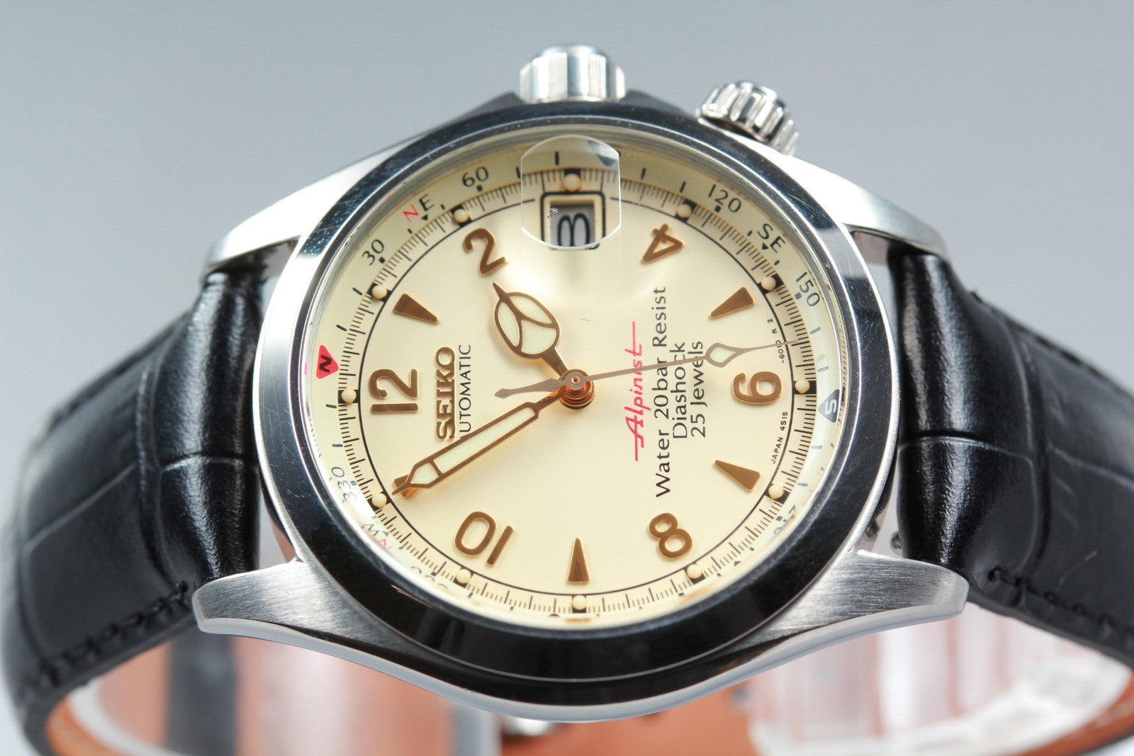 [Exc+5] SEIKO Alpinist 4S15-6000 SCVF007 Cream Dial Automatic Men's JAPAN