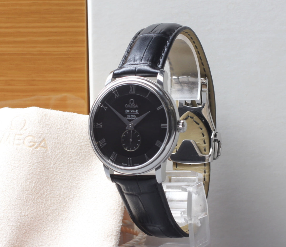 [Exc+5 Box] Omega De Ville Prestige 4813.50.01 38mm Black Automatic Men's Watch