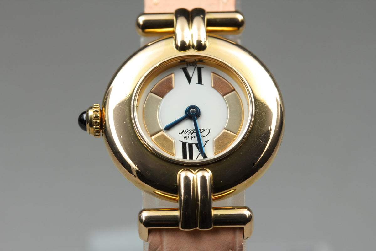 Cartier Must Colisee Vermeil 590002 Pink Gold Women's Quartz Watch Vintage