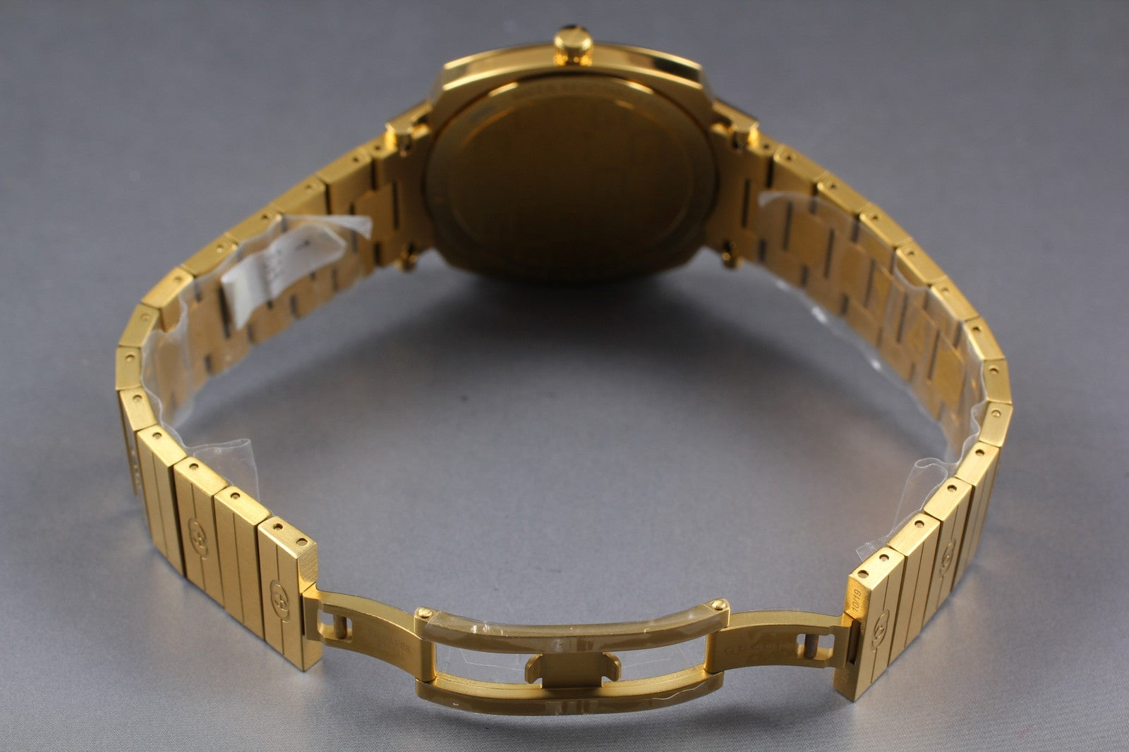 [MINT Box] GUCCI Grip 157.4 YA157403 35mm Gold GG Man's Quartz Watch From JAPAN