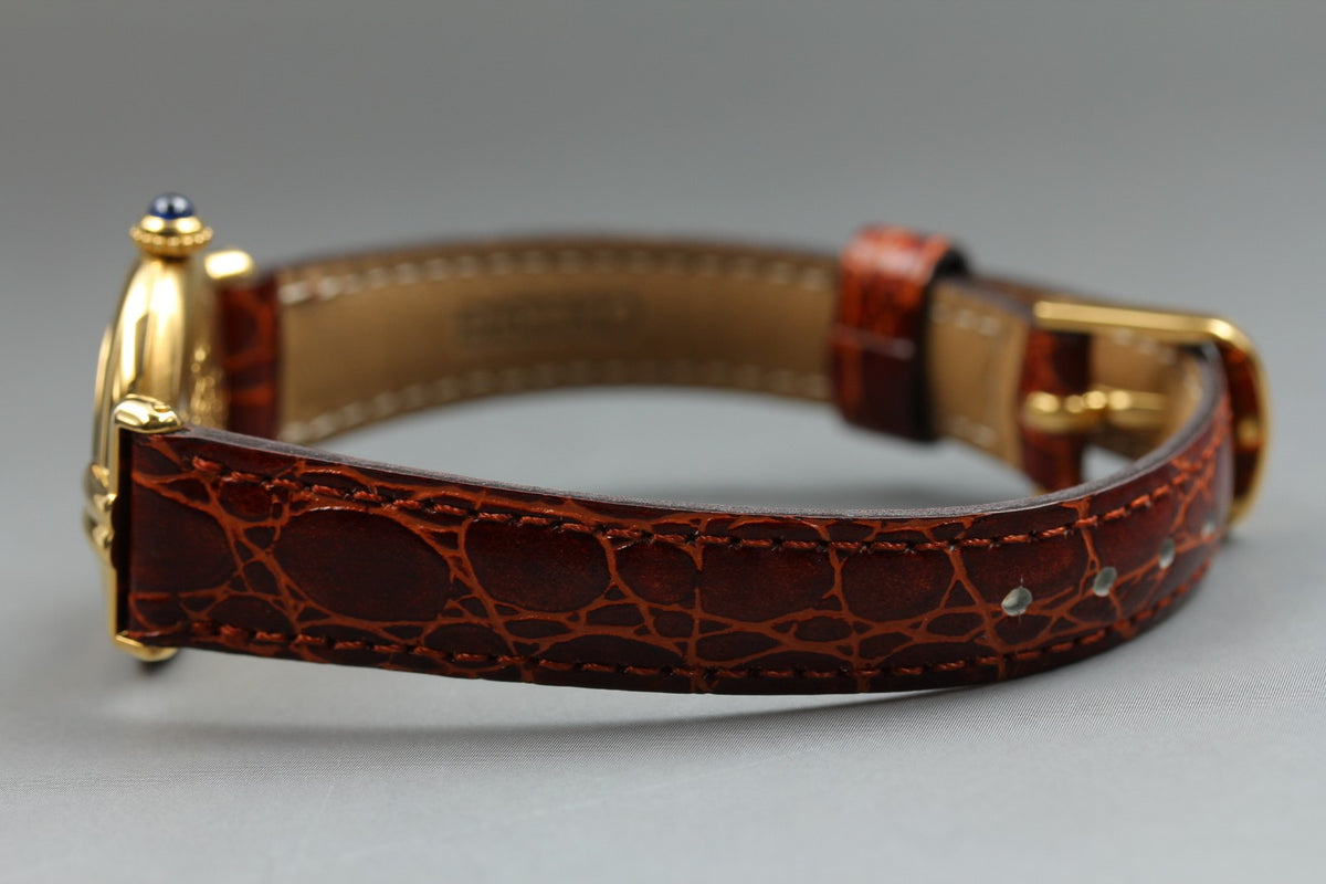 [Overhauled] Cartier Must Colisee Vermeil 590002 Brown Gold Women's Quartz Watch