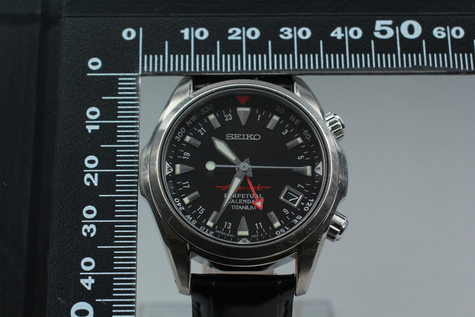 [Exc+5] SEIKO Alpinist 8F56-00D0 SBCJ019 Perpetual calendar Titanium Men's Watch