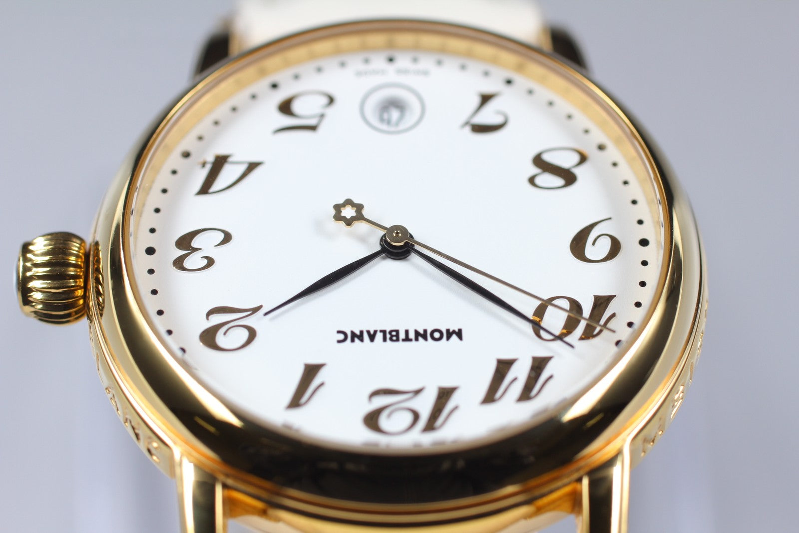 [N MINT- Box] Montblanc Meisterstuck 7002 Gold White 35mm Men's Quartz Watch