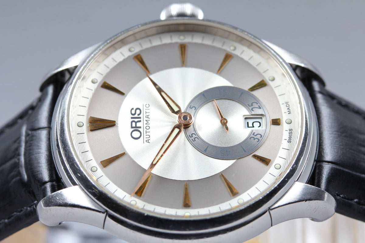 [Exc+5] ORIS Artelier Small Second Date 7582 40mm Silver Automatic Men's Watch