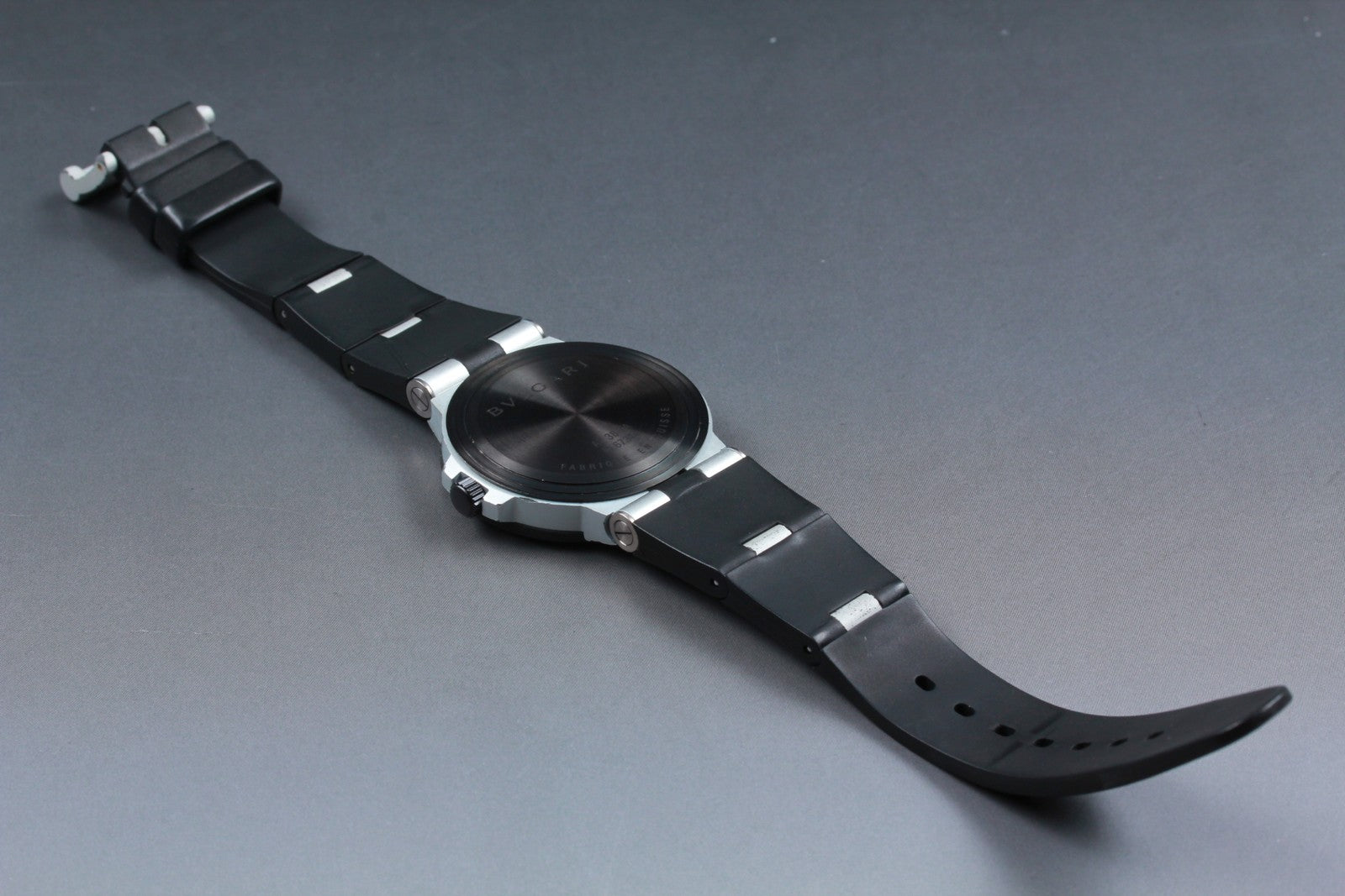 OH[Exc+5]Box BVLGARI Aluminum AL38TA Silver Men's Automatic Watch 38mm JAPAN