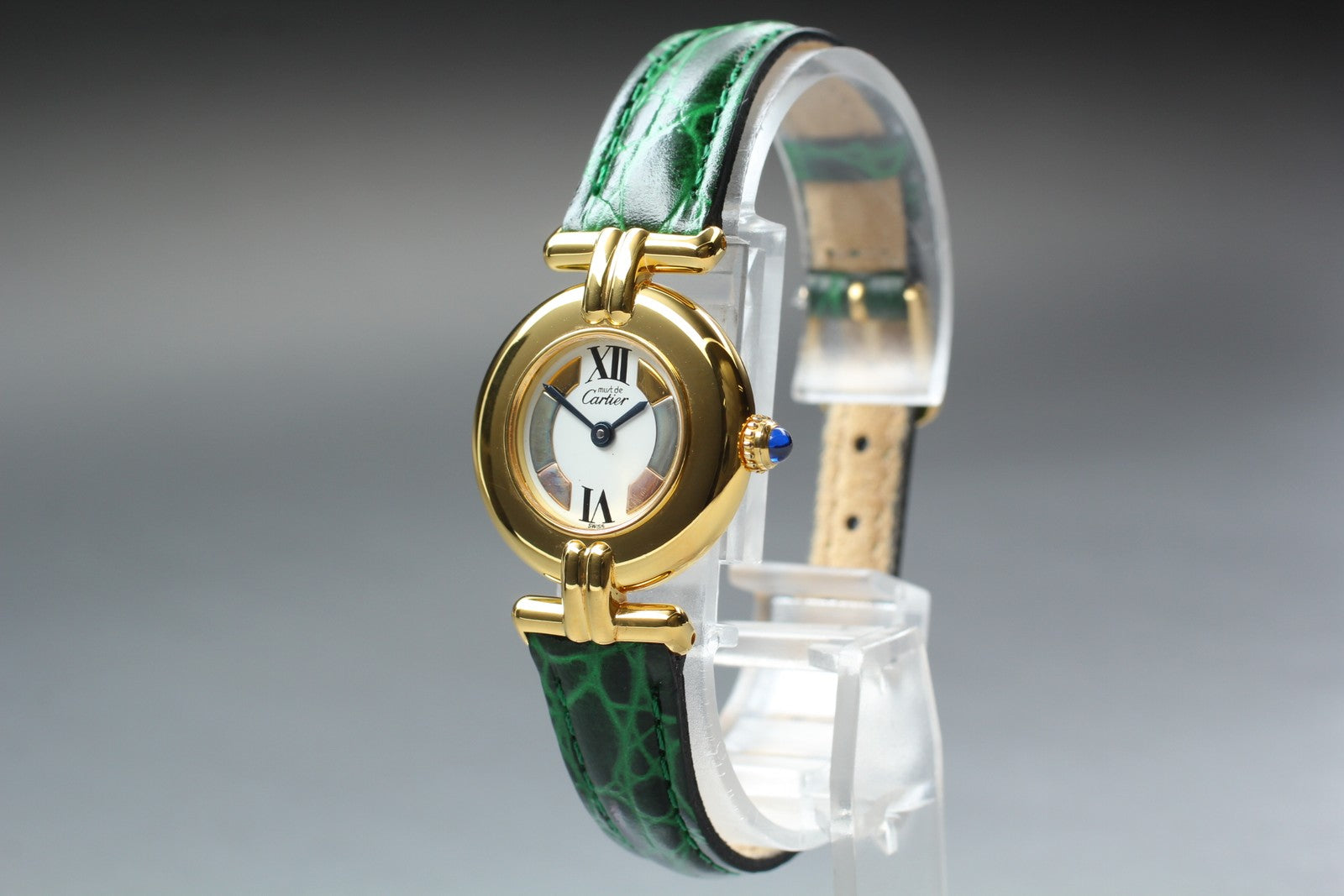 Vintage [Near MINT- Pouch] Cartier Must Colisee Vermeil 590002 Women's Qz Watch