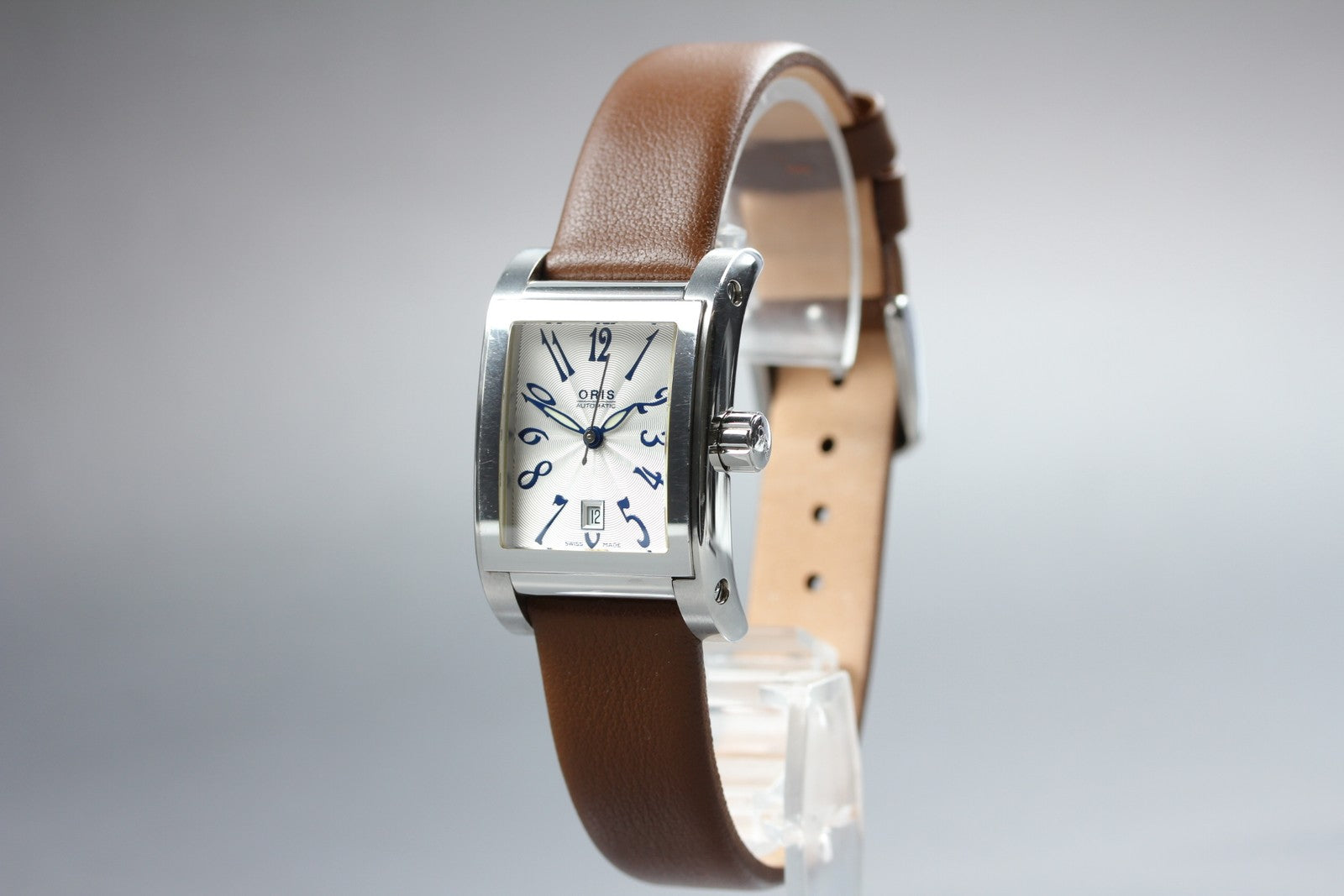 [Exc+4 Box] ORIS Rectangular Date 7526 White Brown 23mm Automatic Men's Watch