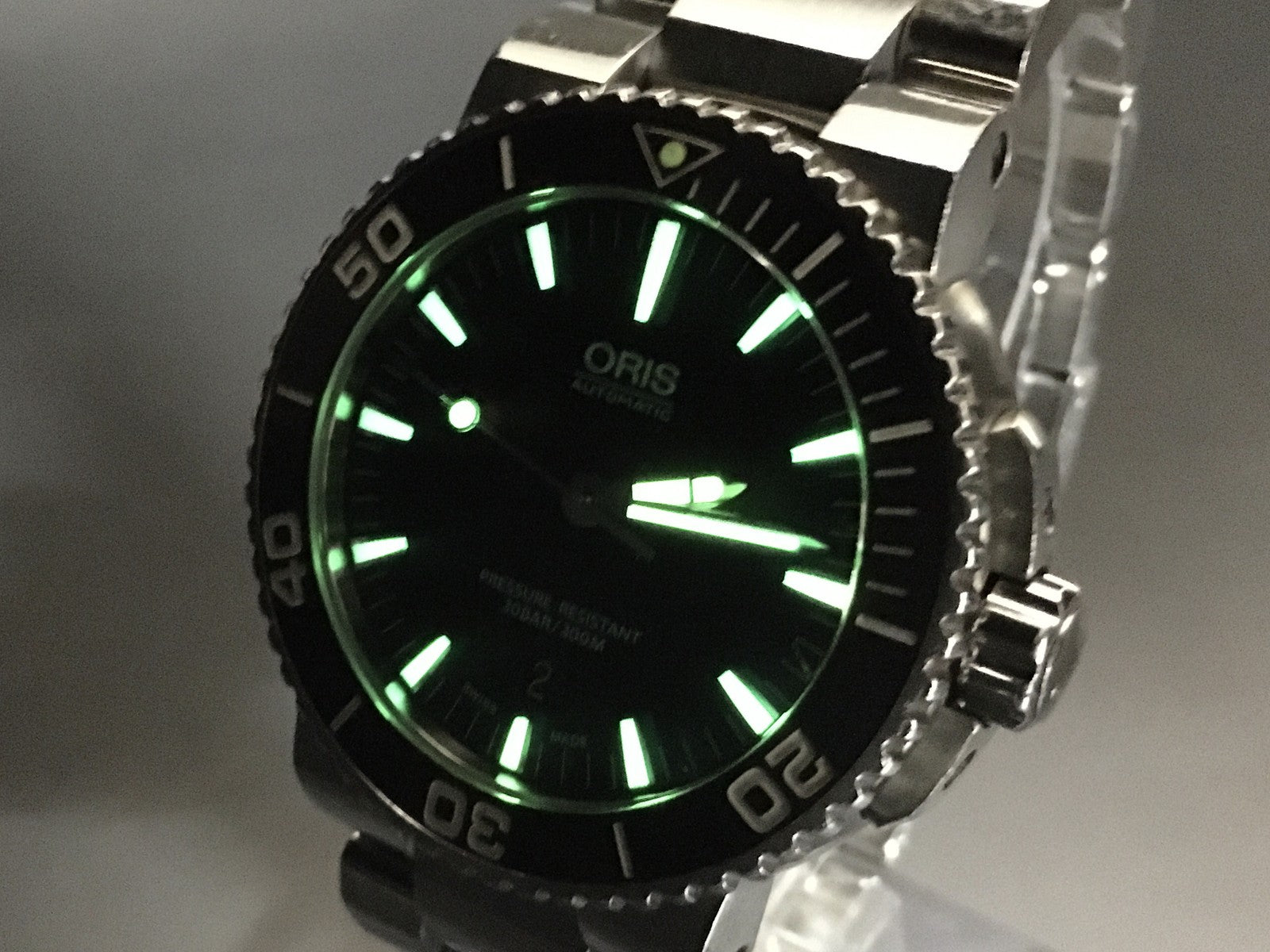 [Exc+5] ORIS Aquis 7653 Date black Dial Automatic Men's Watch 43mm From JAPAN