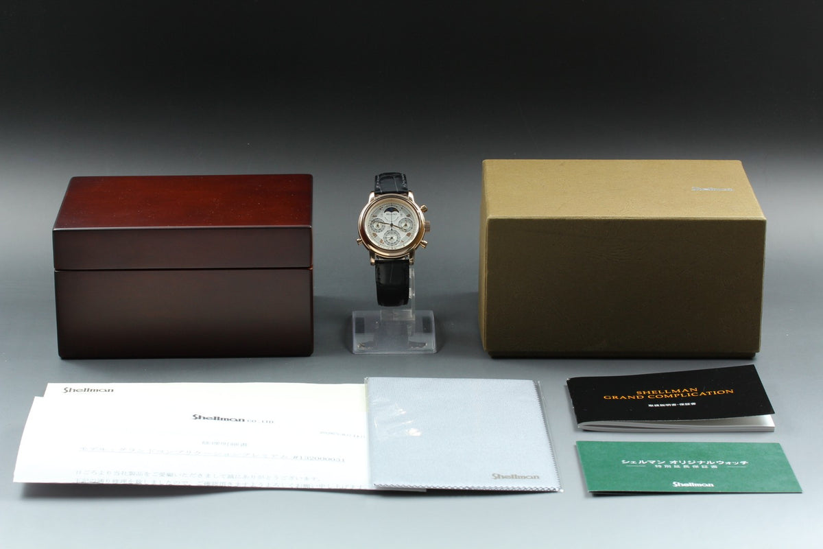 SHELLMAN Grand Complication Premium 6771-T011179TA Men's Qz Watch JAPAN [Box]