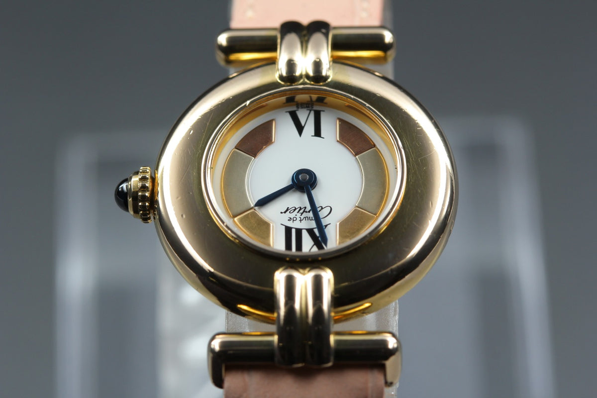Cartier Must Colisee Vermeil 590002 Pink Gold Women's Quartz Watch Vintage