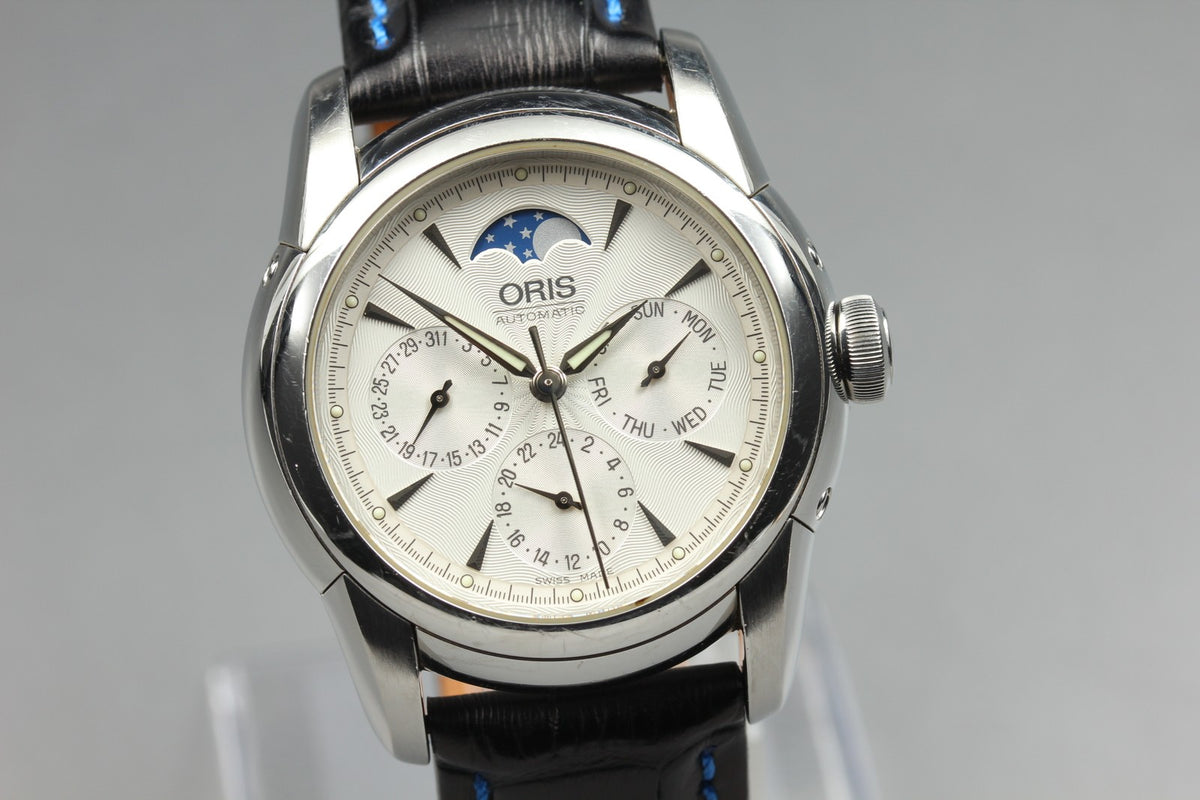 ORIS Artelier Complication 7554 Automatic Day/Date Silver Men's Watch 38mm JAPAN