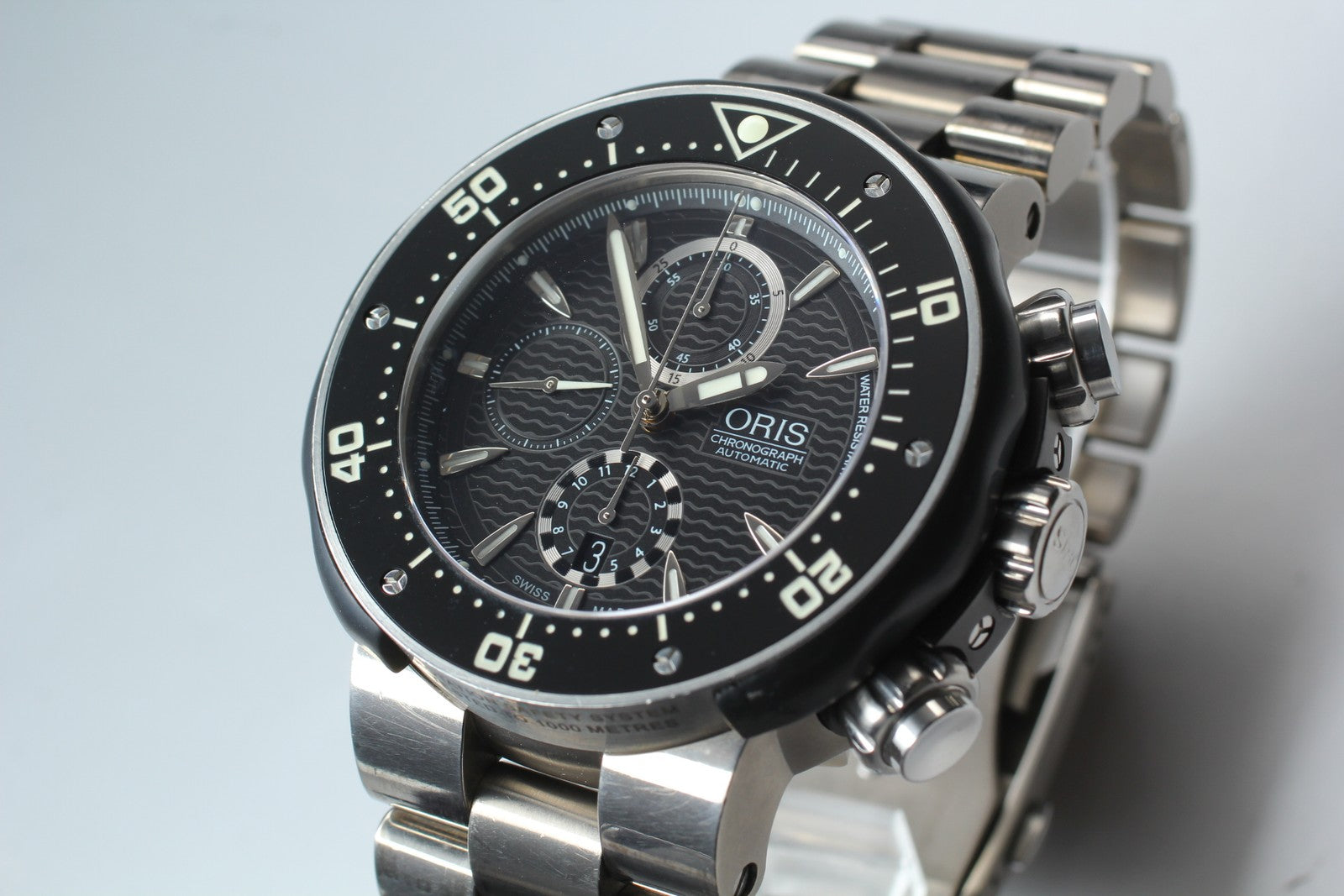 ORIS ProDiver Chronograph 7630-71 Black Date 51mm Automatic Men's Watch [w /Box]