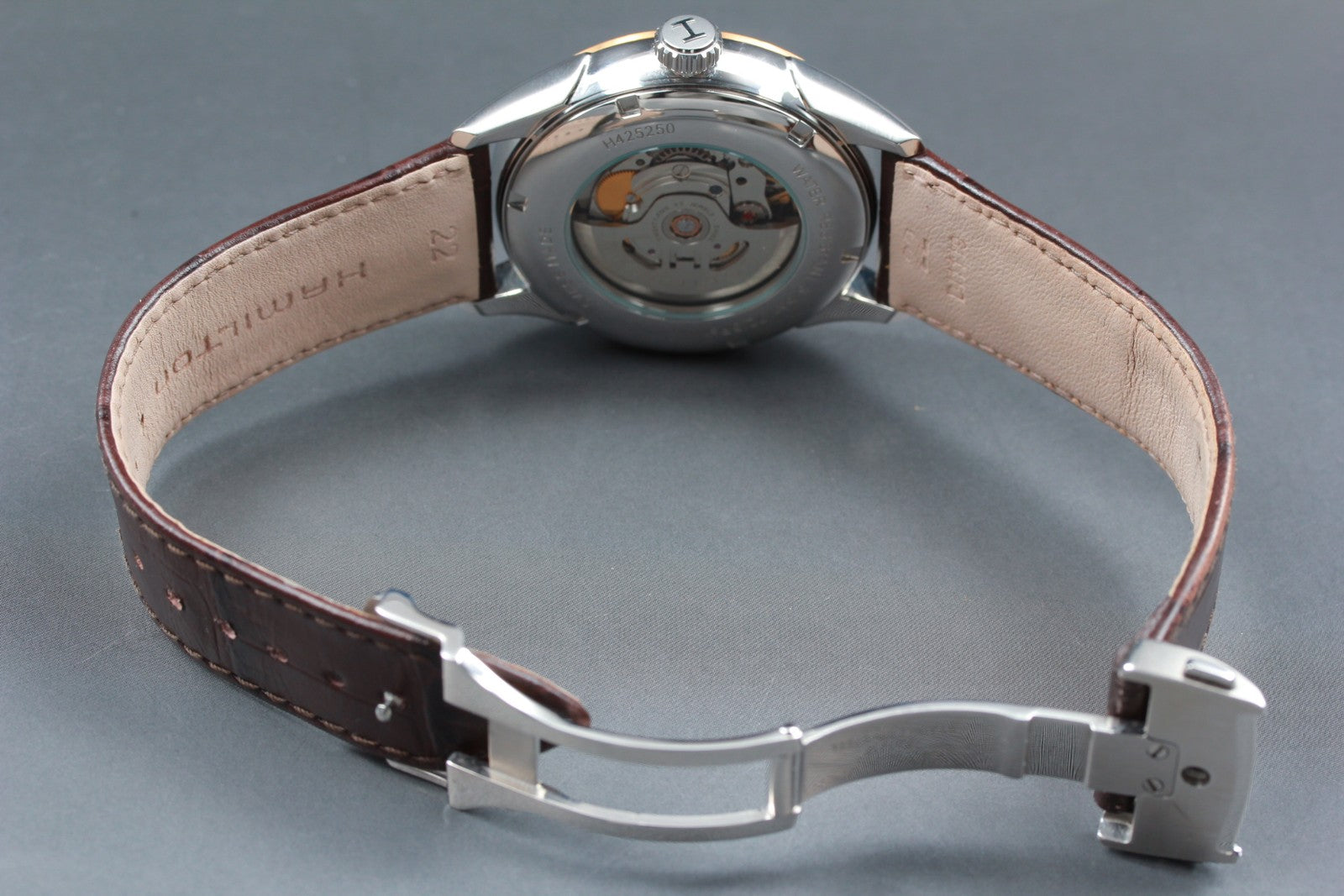 Hamilton Jazzmaster H425250 Silver Automat Day/Date Men's Watch 42mm JAPAN