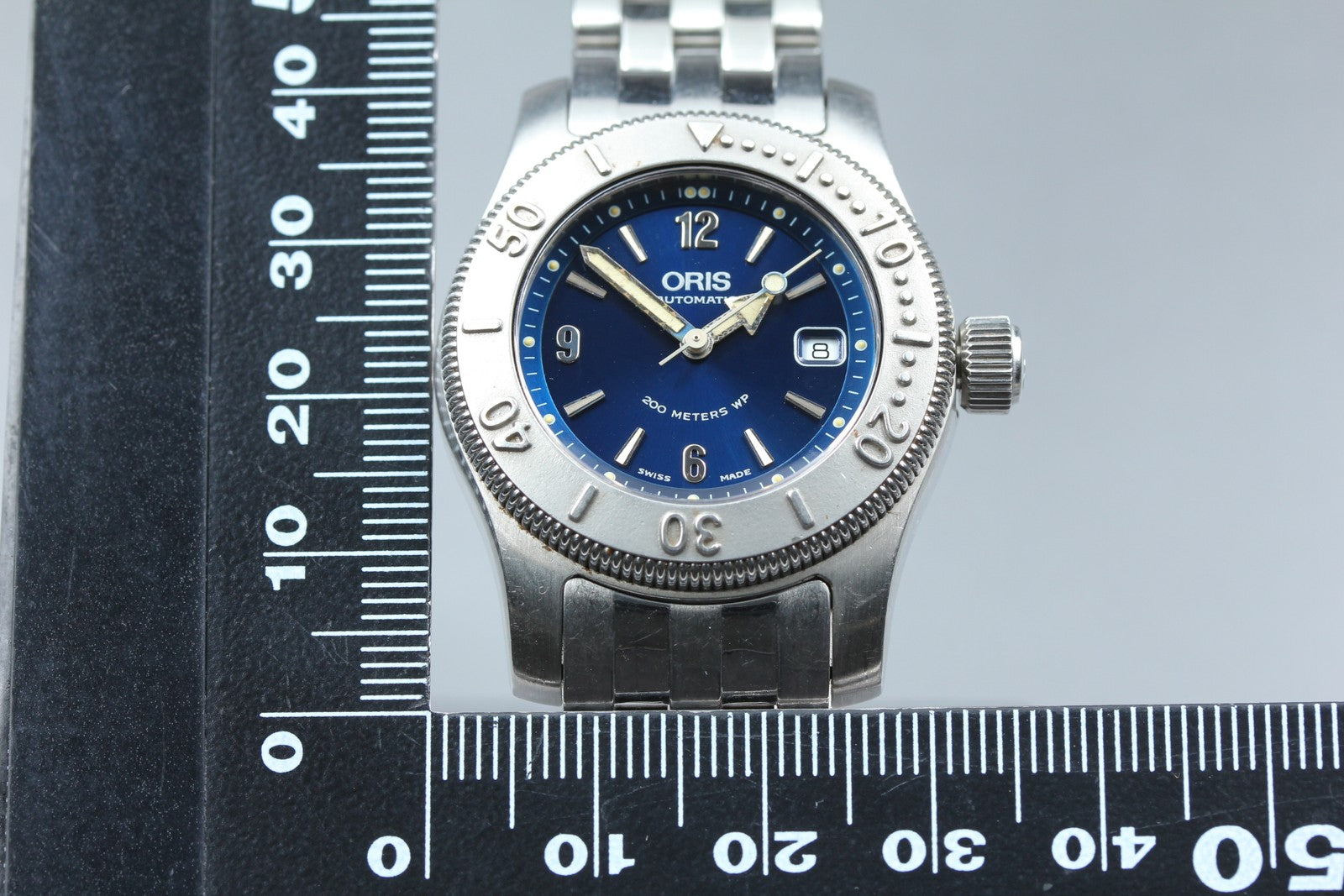 ORIS Big Crown Diver 7508 Automatic Blue Dial Unisex Date Watch 32mm JAPAN Box