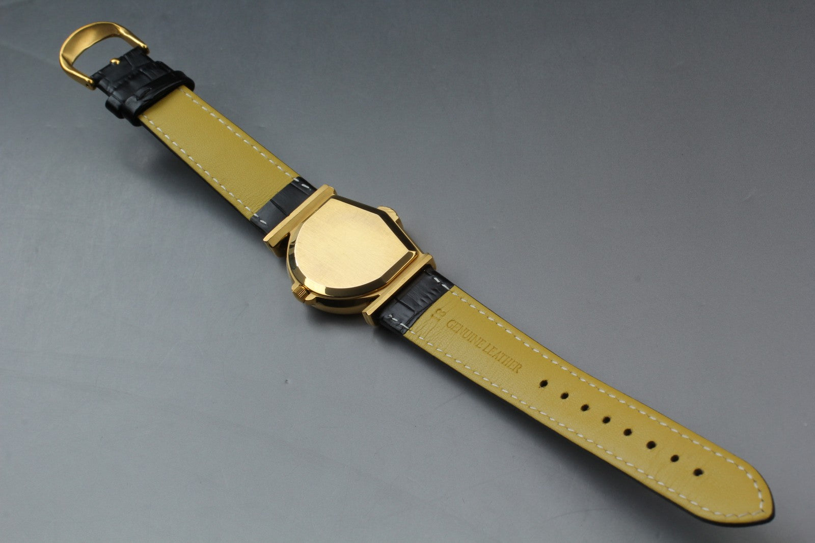 Vintage Jean d'eve Sectora Gold 30mm Black Unisex Quartz Watch JAPAN