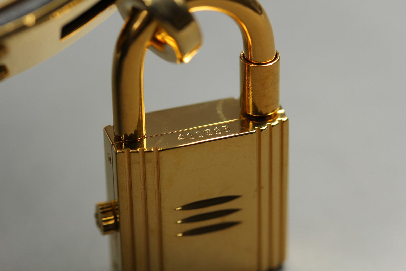 Overhauled [Exc+5 Box] HERMES Kelly Watch Gold Green "S" Woman's Quartz Watch