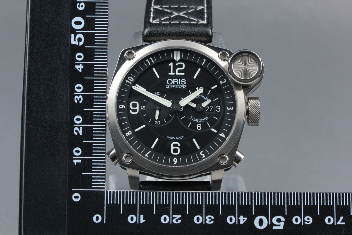 ORIS BC4 Flight Timer 7615 Automatic Black Dial Men's Watch 43mm JAPAN