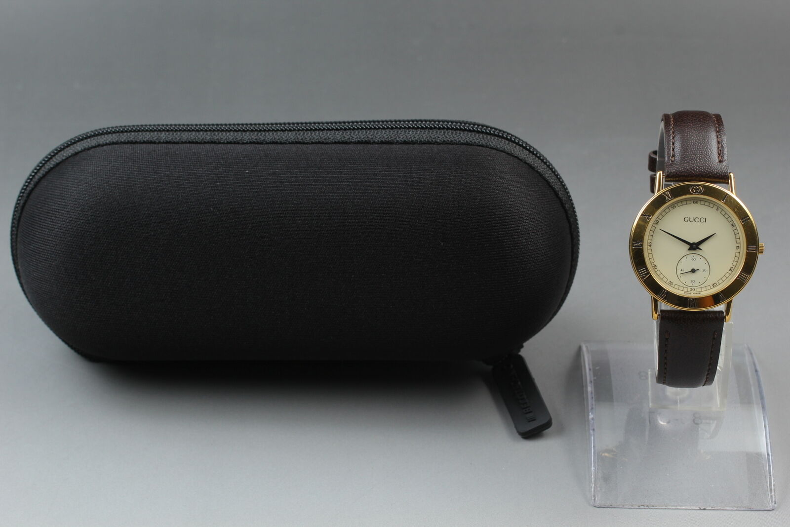 New Battery [Exc+5] Gucci 3000.2.M Small Second Vintage Men's Quartz Watch JAPAN