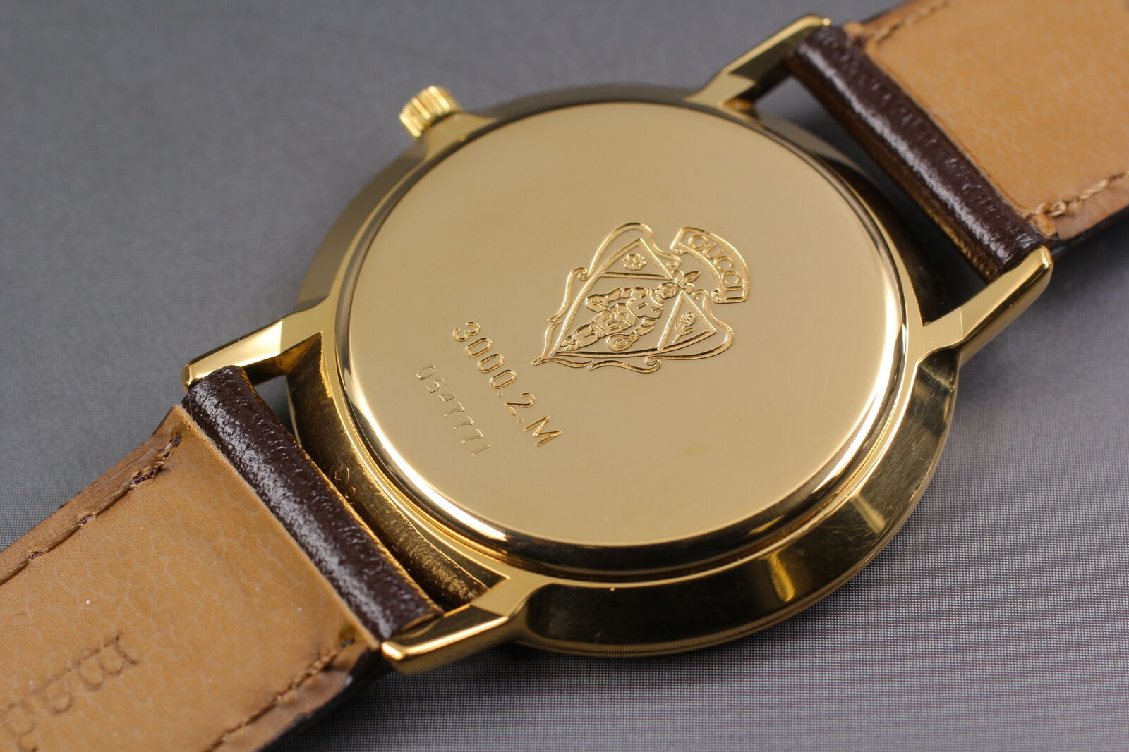 New Battery [Exc+5] Vintage Gucci 3000.2.M Small Second Men's Quartz Watch JAPAN