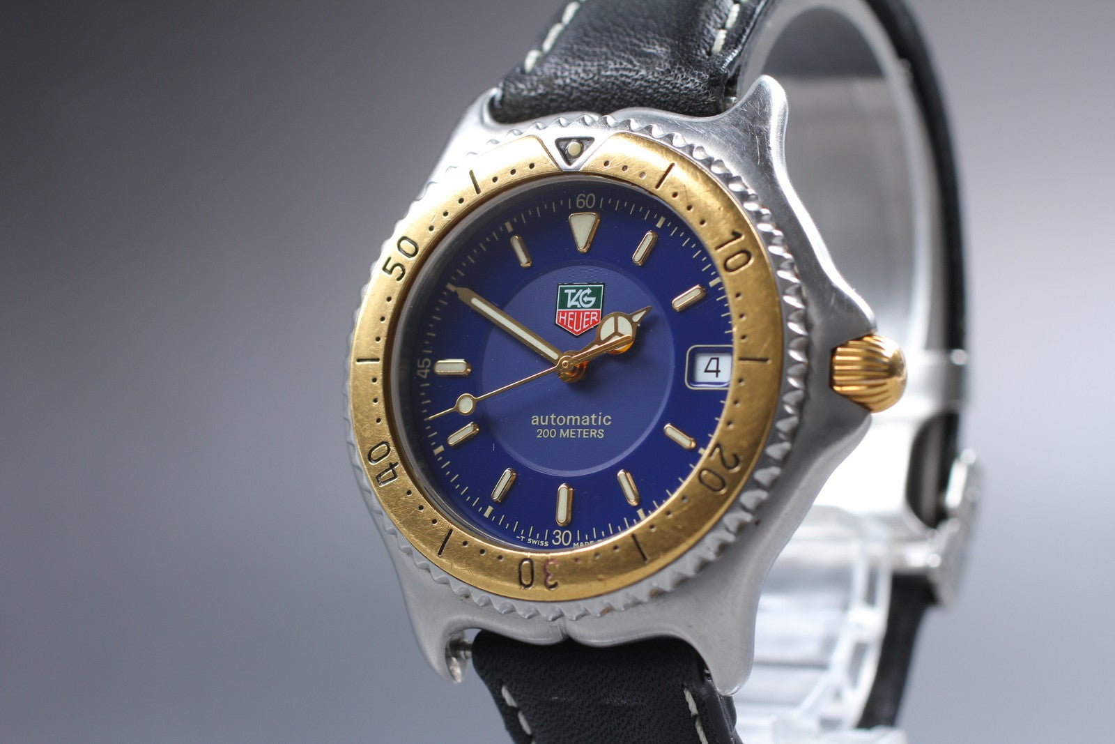 [Exc+5] TAG HEUER Professional WI2151 Blue Dial Automatic Boy's Watch 37mm JAPAN