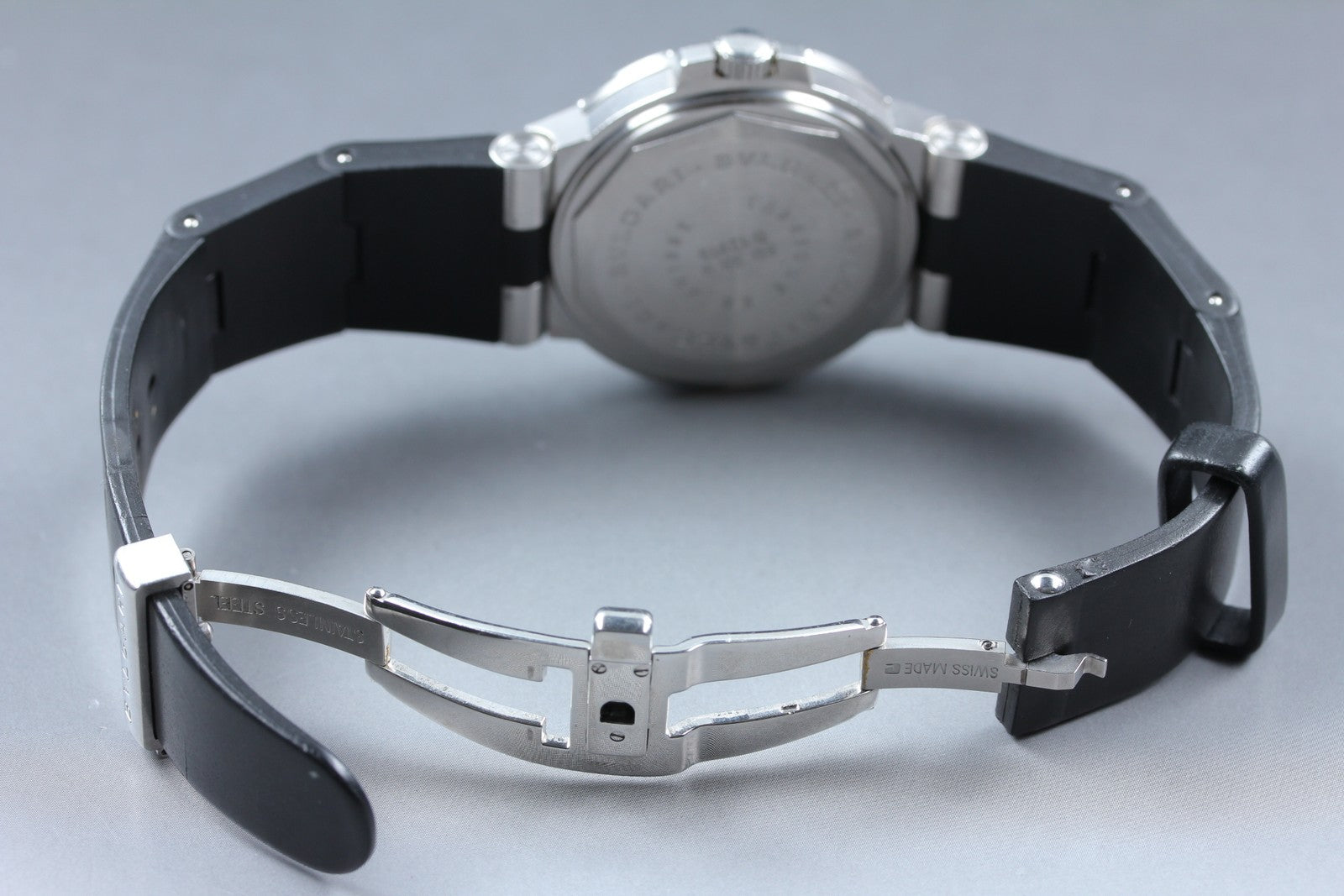 Exc+5*Box BVLGARI Diagono Scuba SD38S Black Automatic Men's Watch 38mm JAPAN
