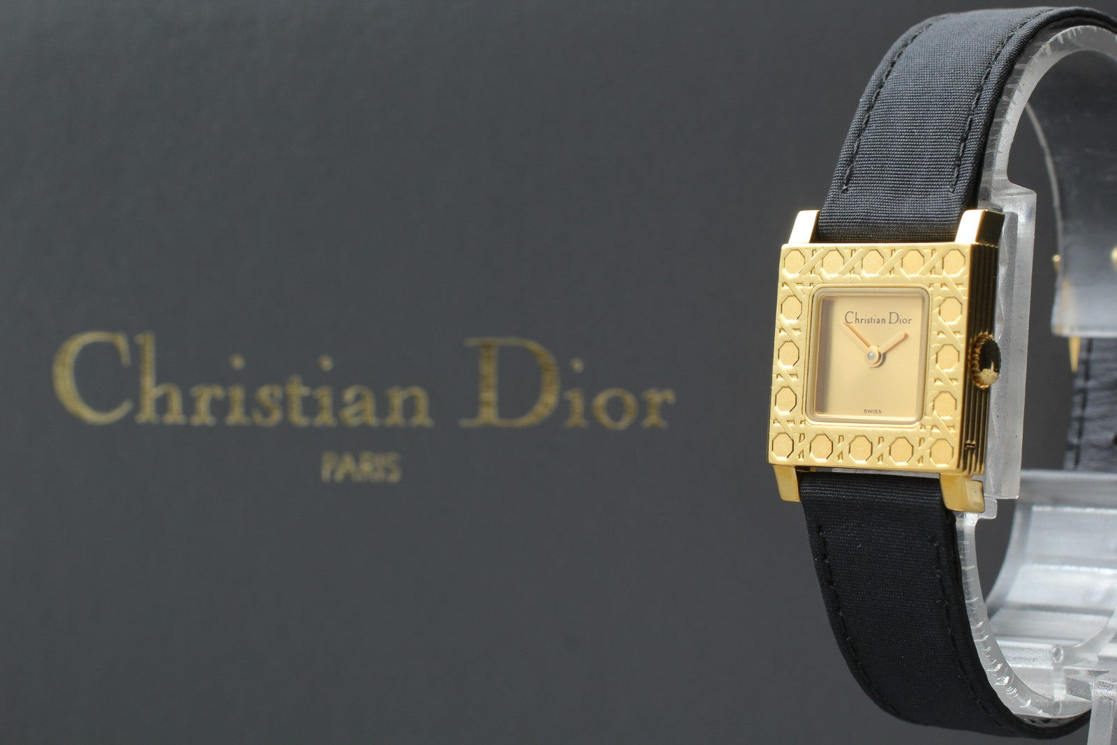 Christian Dior La Parisienne D60-159 Gold Black 19mm Women's Quartz Watch [Box]