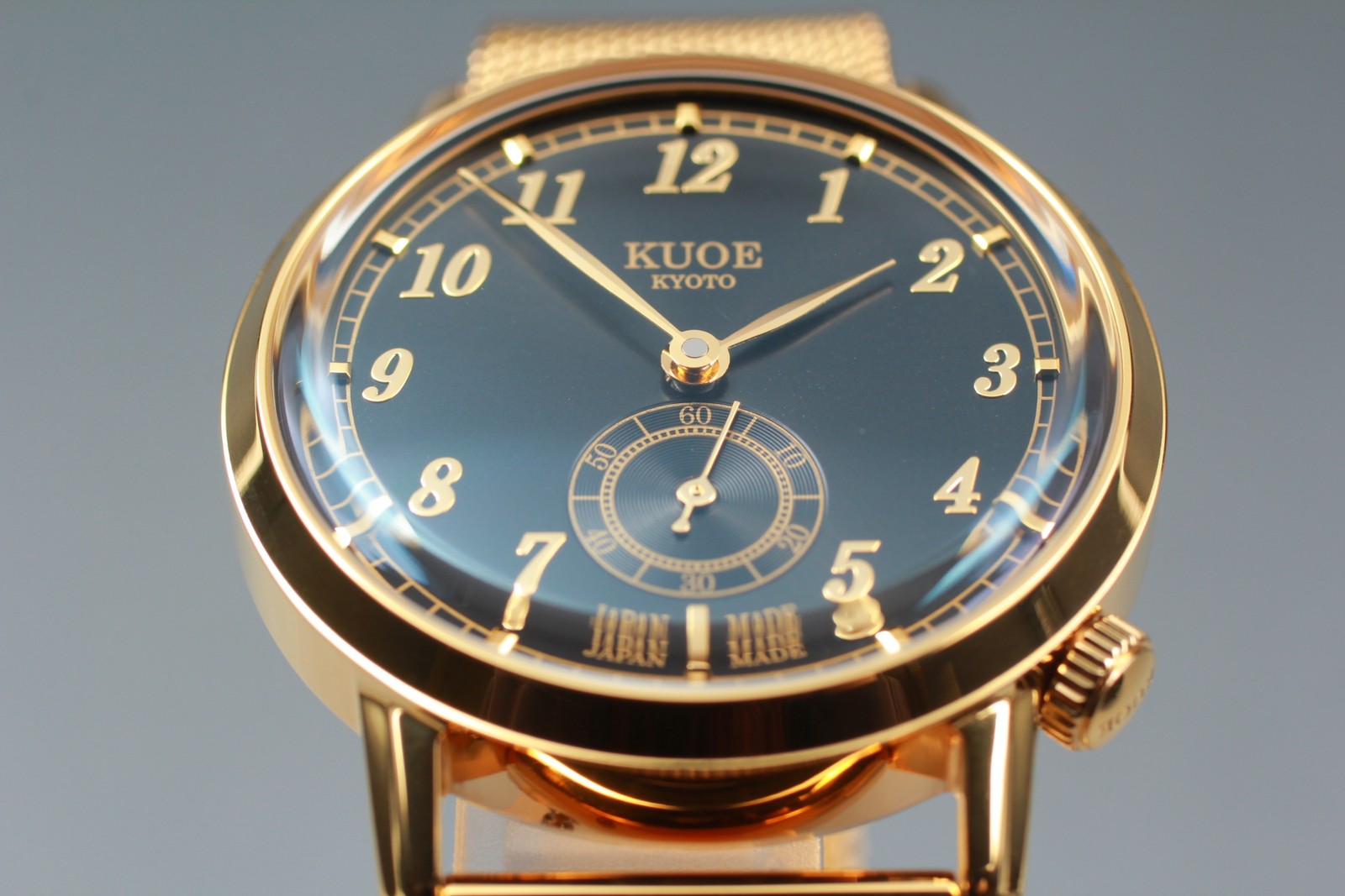 [N MINT Box] KUOE KYOTO OLD SMITH 90-007﻿ Gold Black Automatic Men's Watch JAPAN
