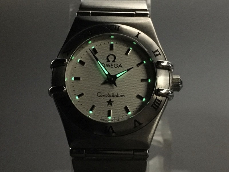 New Batt Vintage OMEGA Constellation Cal.1456 Quartz Silver Womens Watch 22mm JP