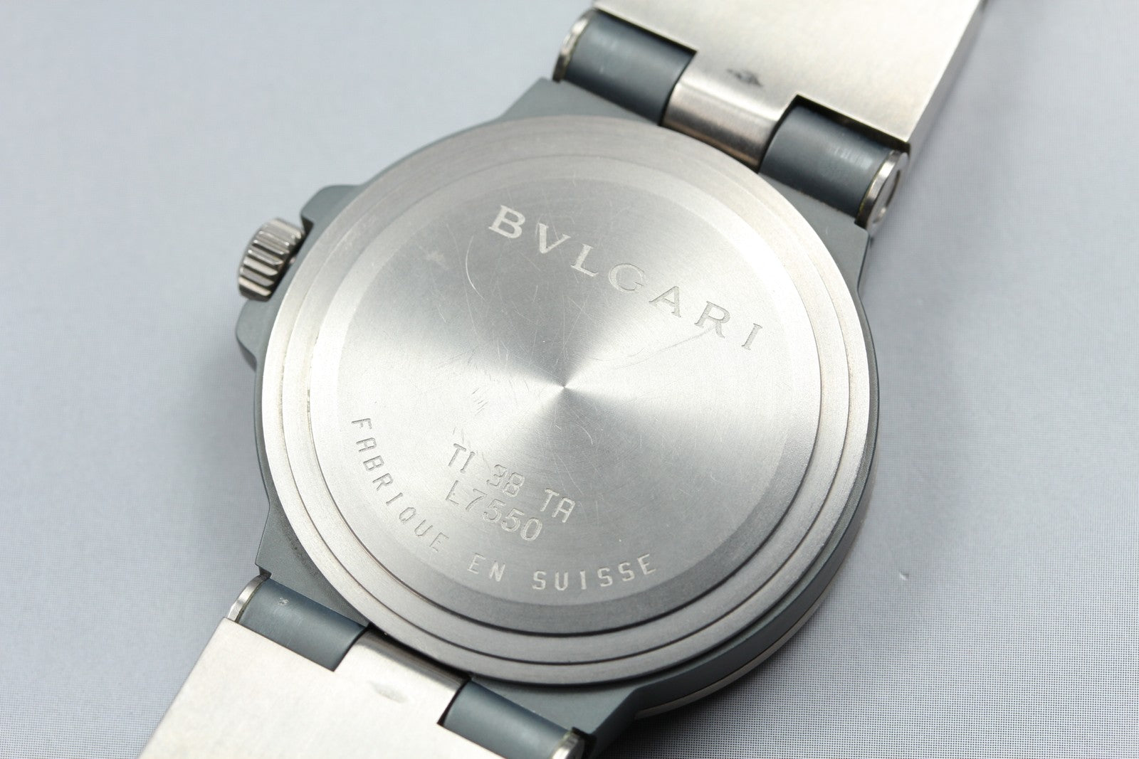 Vintage BVLGARI Diagono TI38TA Automatic Black Date Men's Watch 38mm From JAPAN