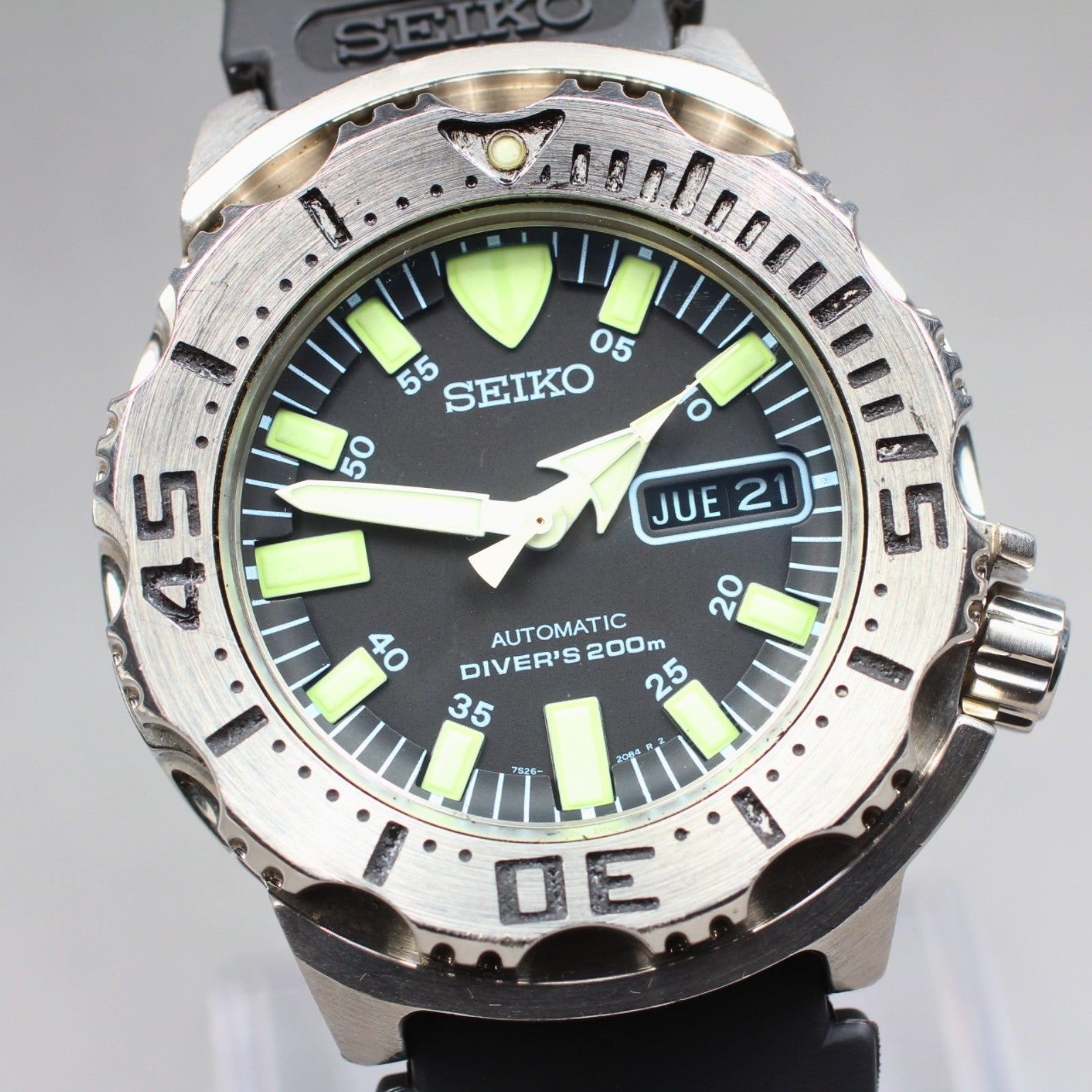 [Exc+5]Box SEIKO 7S26-0350 SKX779 Divers Black Monster Automatic Men's Watch JP