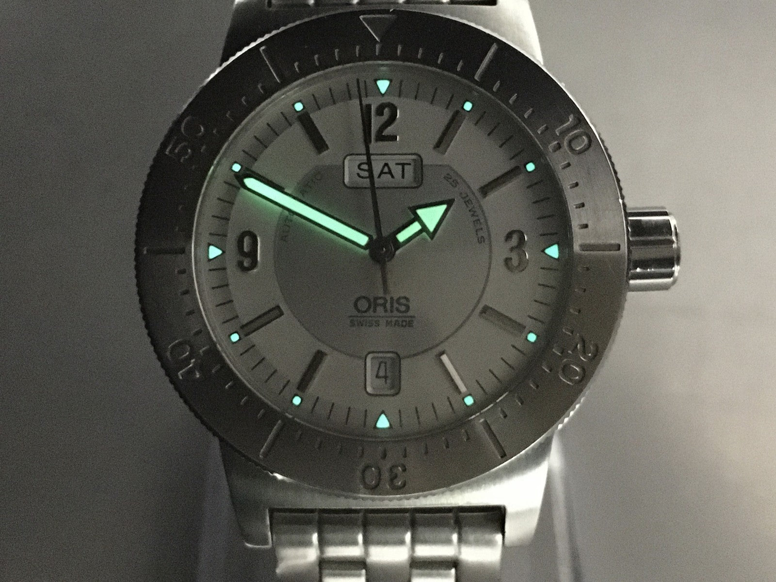 [Exc+5] ORIS Divers Regulator 635-7514 Silver Date 41mm Automatic Men’s Watch